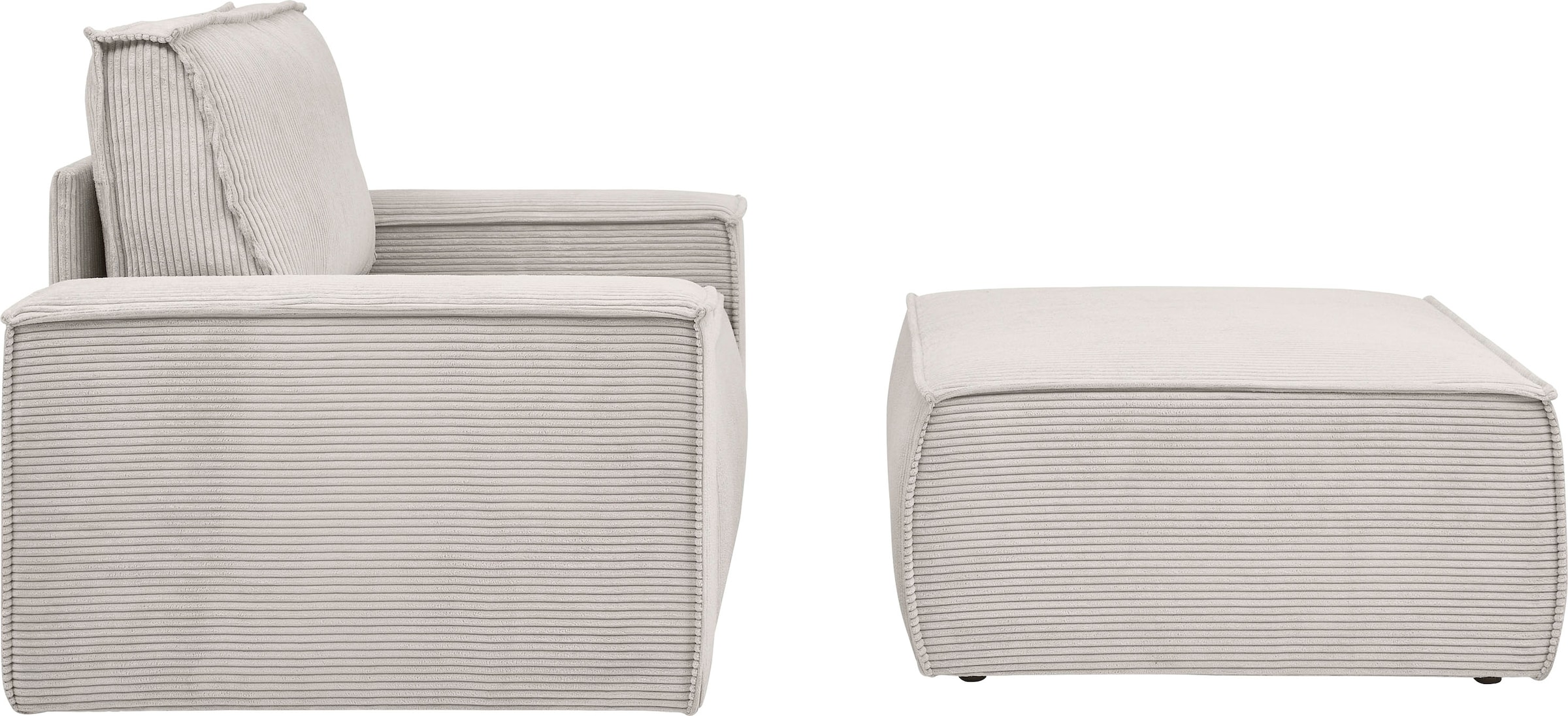 Home affaire Sessel »SHERWOOD«, Loveseat und Hocker im Set, passend zur Polster-Serie SHERWOOD