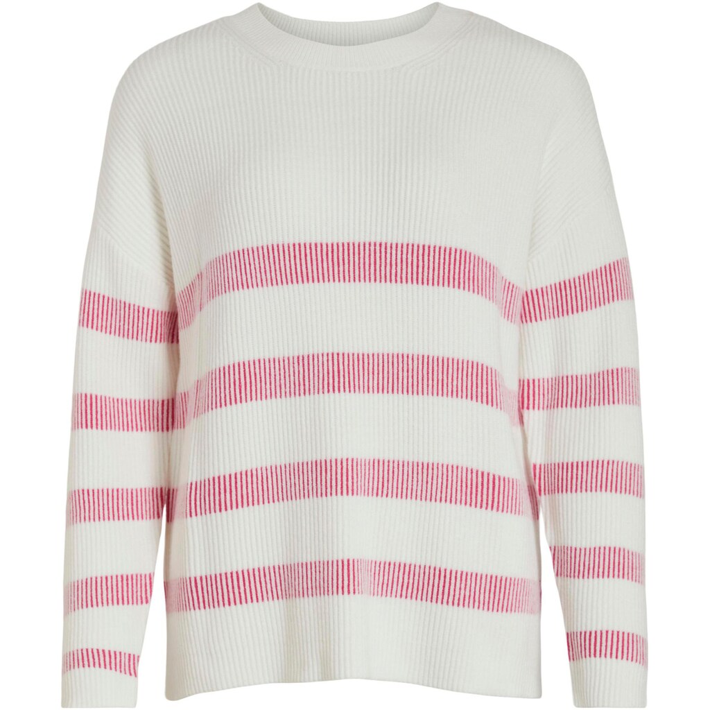 Vila Rundhalspullover »VIRIL STRIPE L/S KNIT TOP - NOOS«