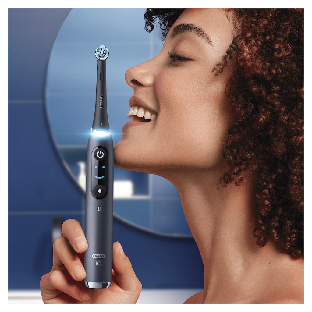 Oral B Elektrische Zahnbürste »iO 9«, 1 St. Aufsteckbürsten, mit Magnet-Technologie, 7 Putzmodi, Farbdisplay & Lade-Reiseetui