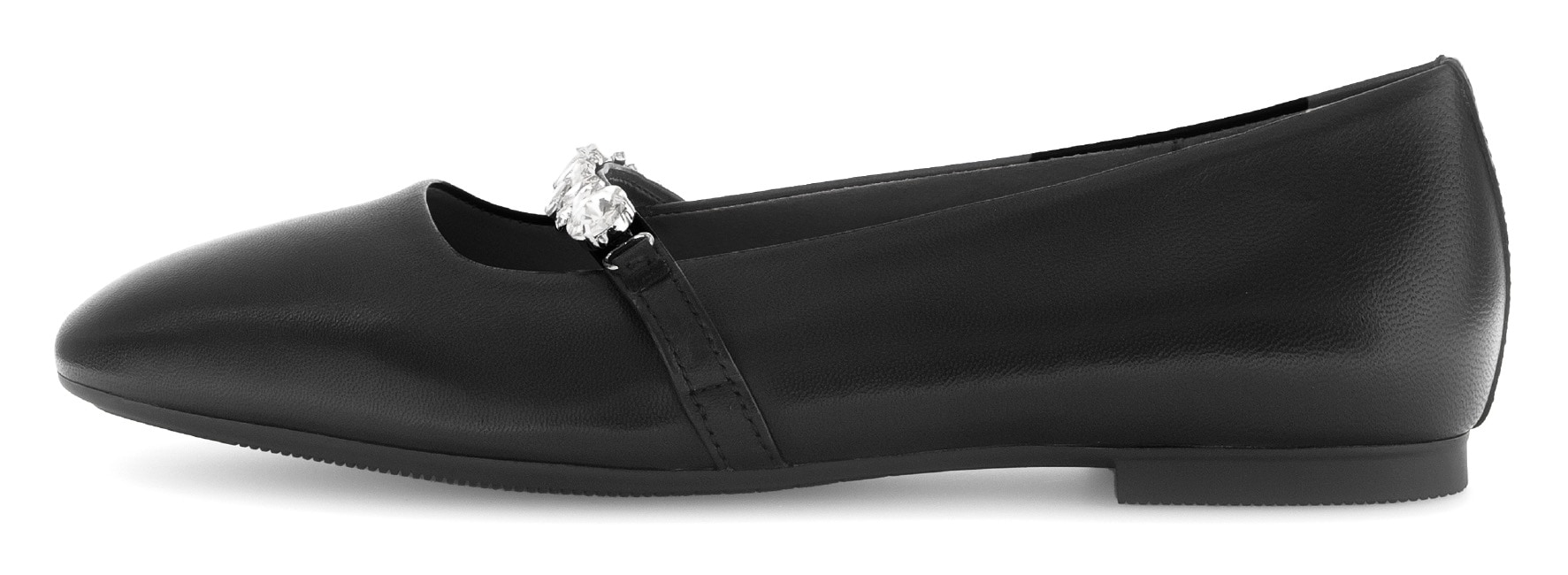 Gabor Ballerina, Blockabsatz, Bequemschuh, Flats mit funkelnden Schmucksteinen