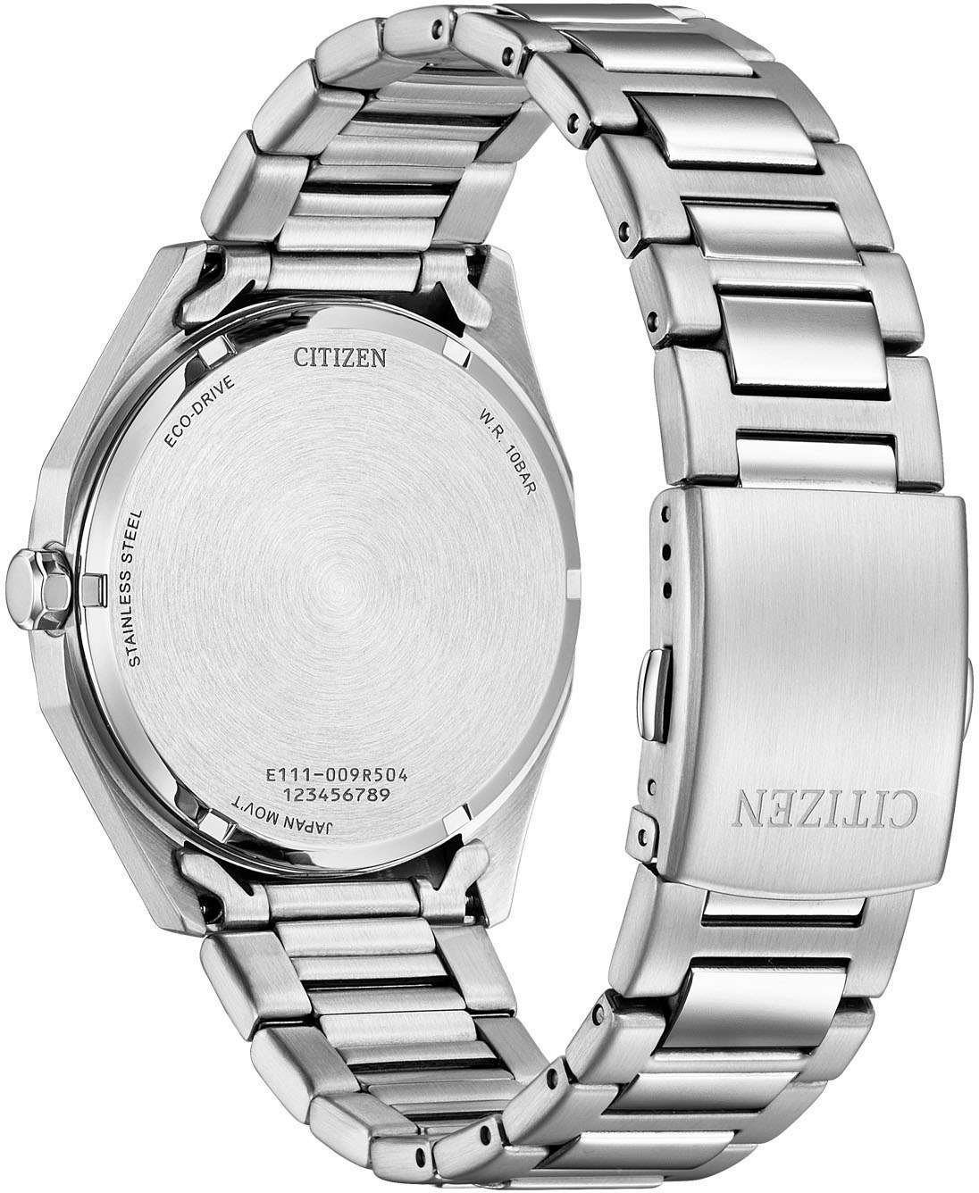 Citizen Solaruhr Armbanduhr, Herrenuhr, Edelstahlarmband, analog, Datum, Eco-Drive