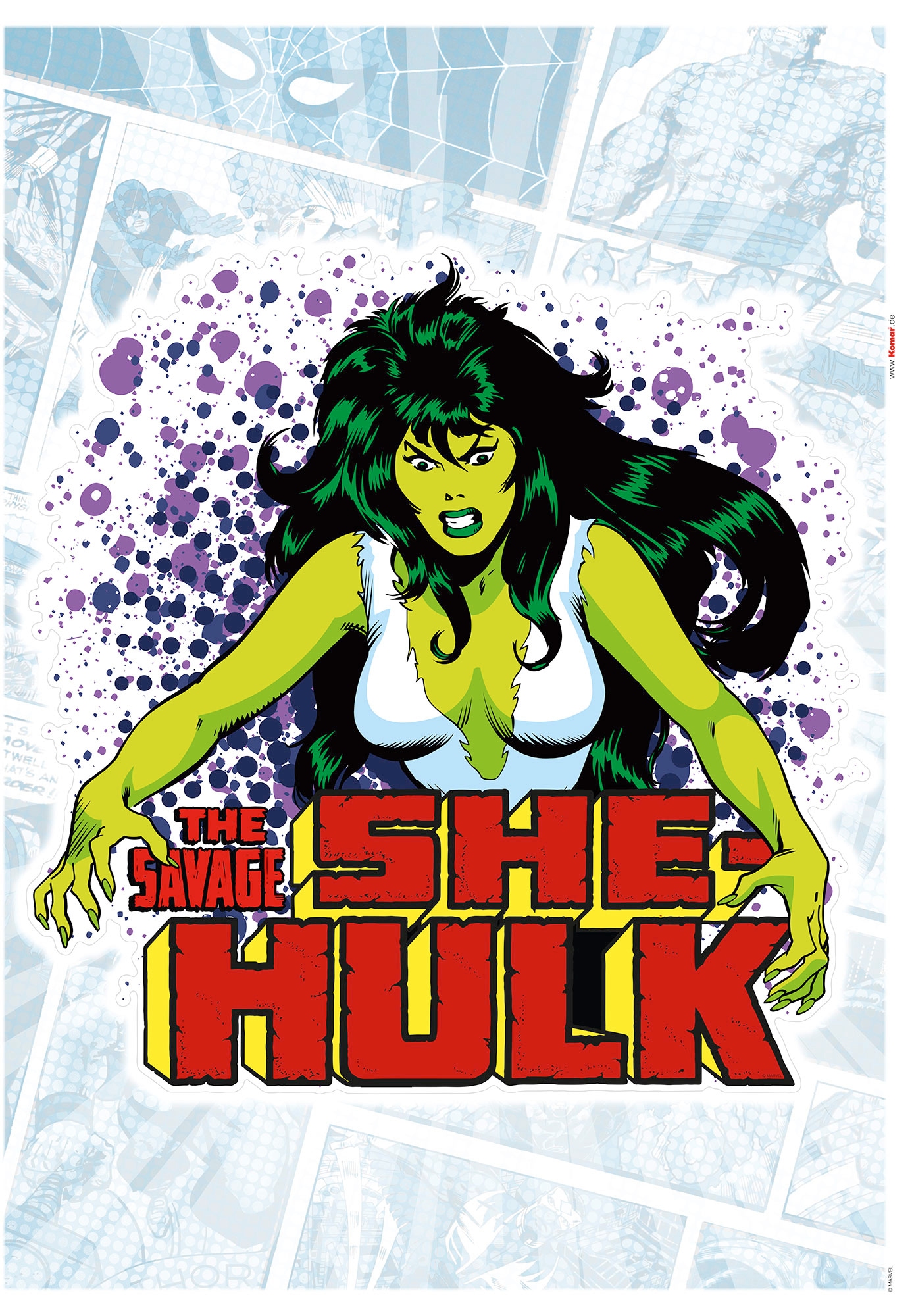 Komar Wandtattoo »She-Hulk Comic Classic«, kaufen (Breite St.), 50x70 Garantie (1 XXL Wandtattoo Höhe), x selbstklebendes Jahren online mit | 3 cm