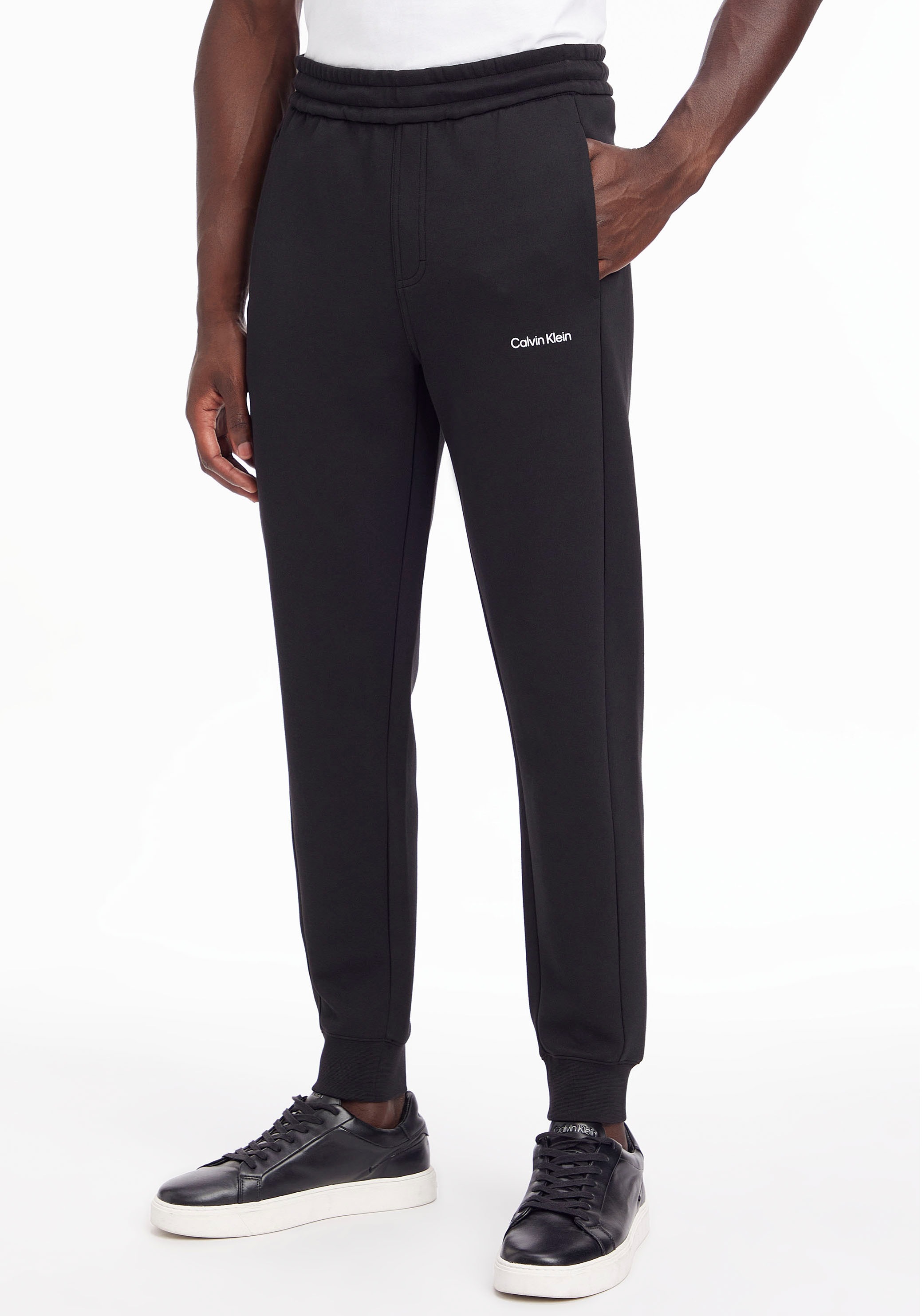 Calvin Klein Sweathose »MICRO LOGO JOGGER«, mit kontrastfarbenem Saum am Bein