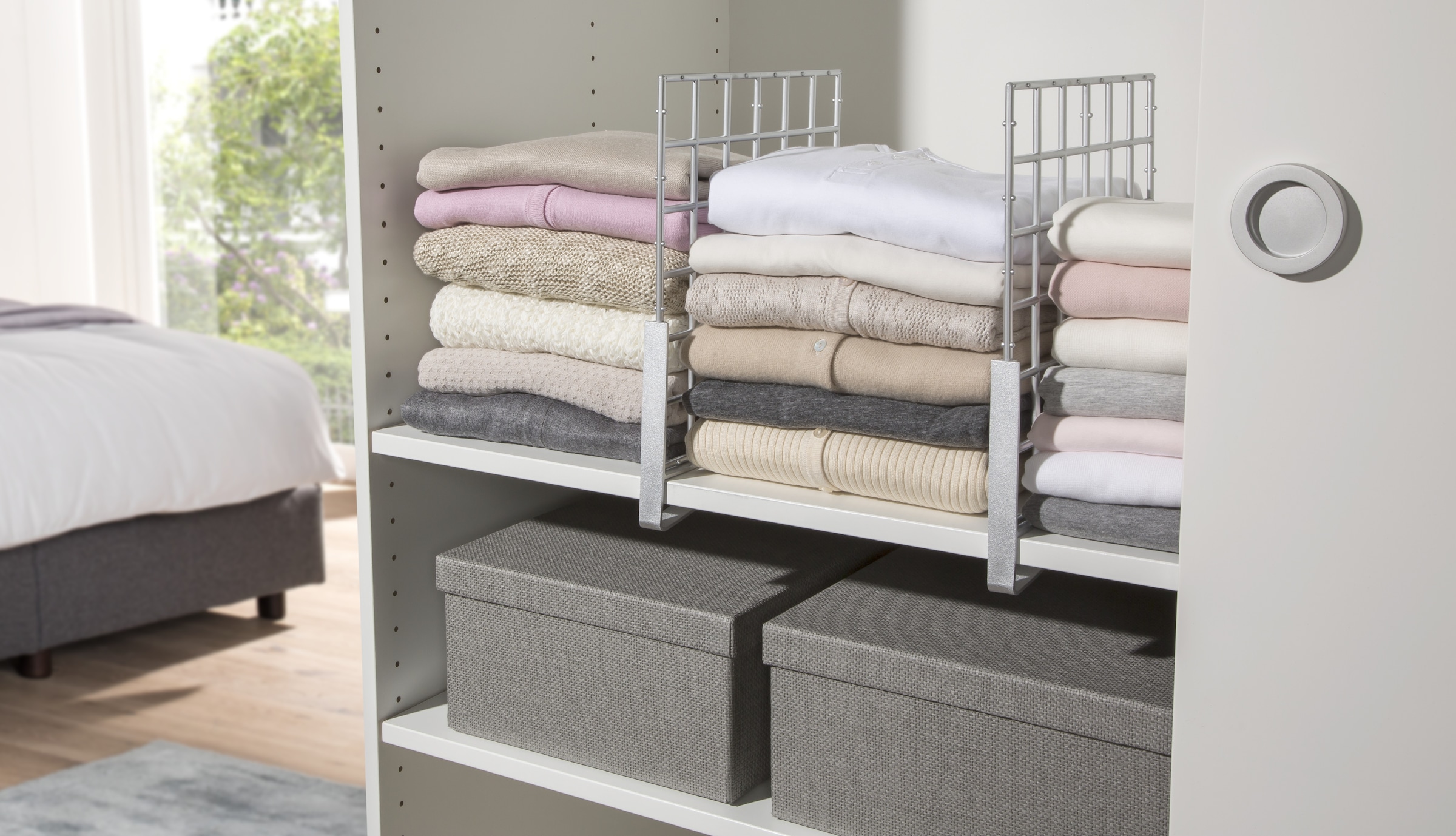 Ruco Regalelement »Regalbodenteiler« 4 Stk. tlg. Stapelhilfe, einfach einklemmbar, Made in Germany