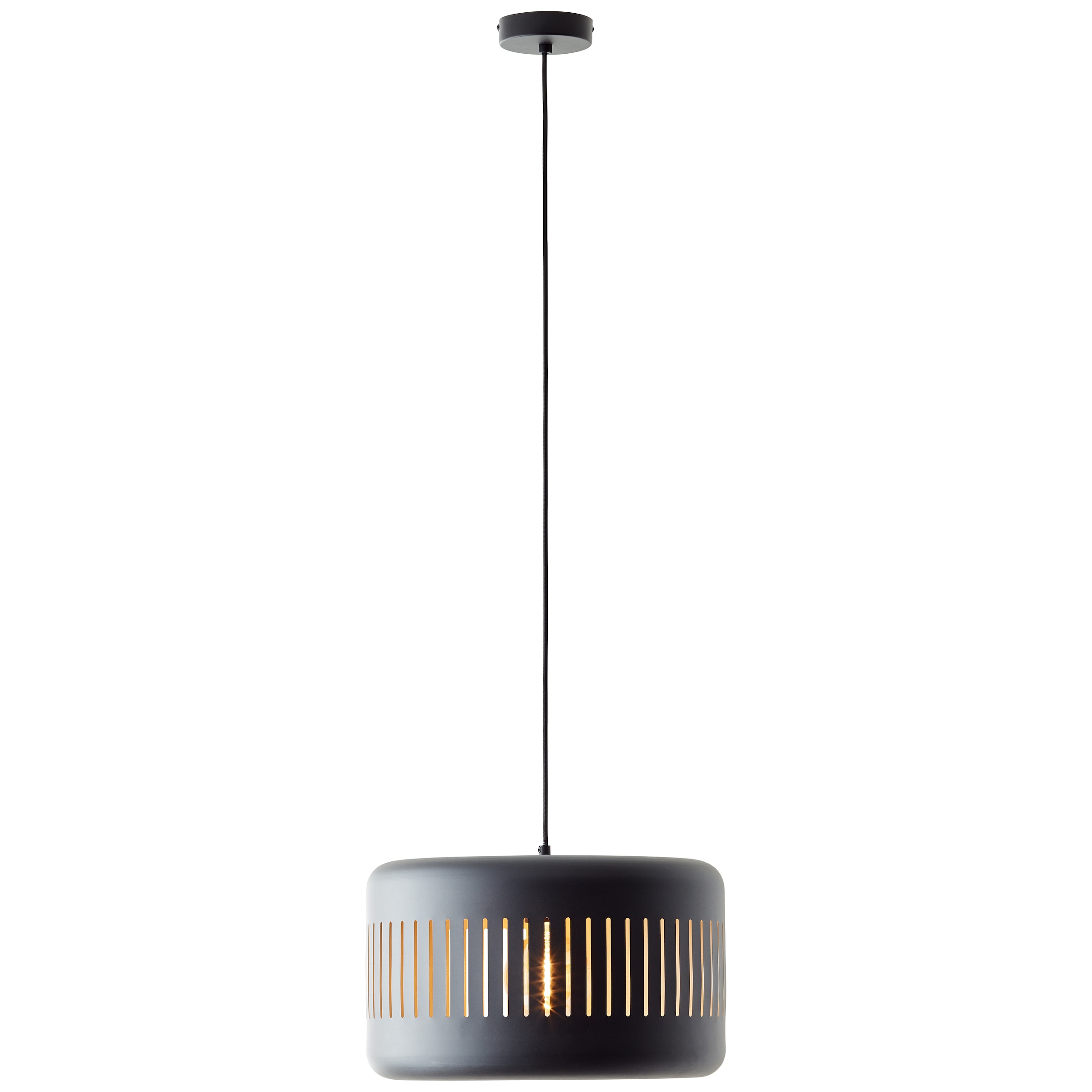 Brilliant Pendelleuchte »Tyas«, 1 flammig, Leuchtmittel E27 | ohne Leuchtmittel, 120 x 38 cm, 1 x E27, kürzbar, Metall, schwarz/goldfarben