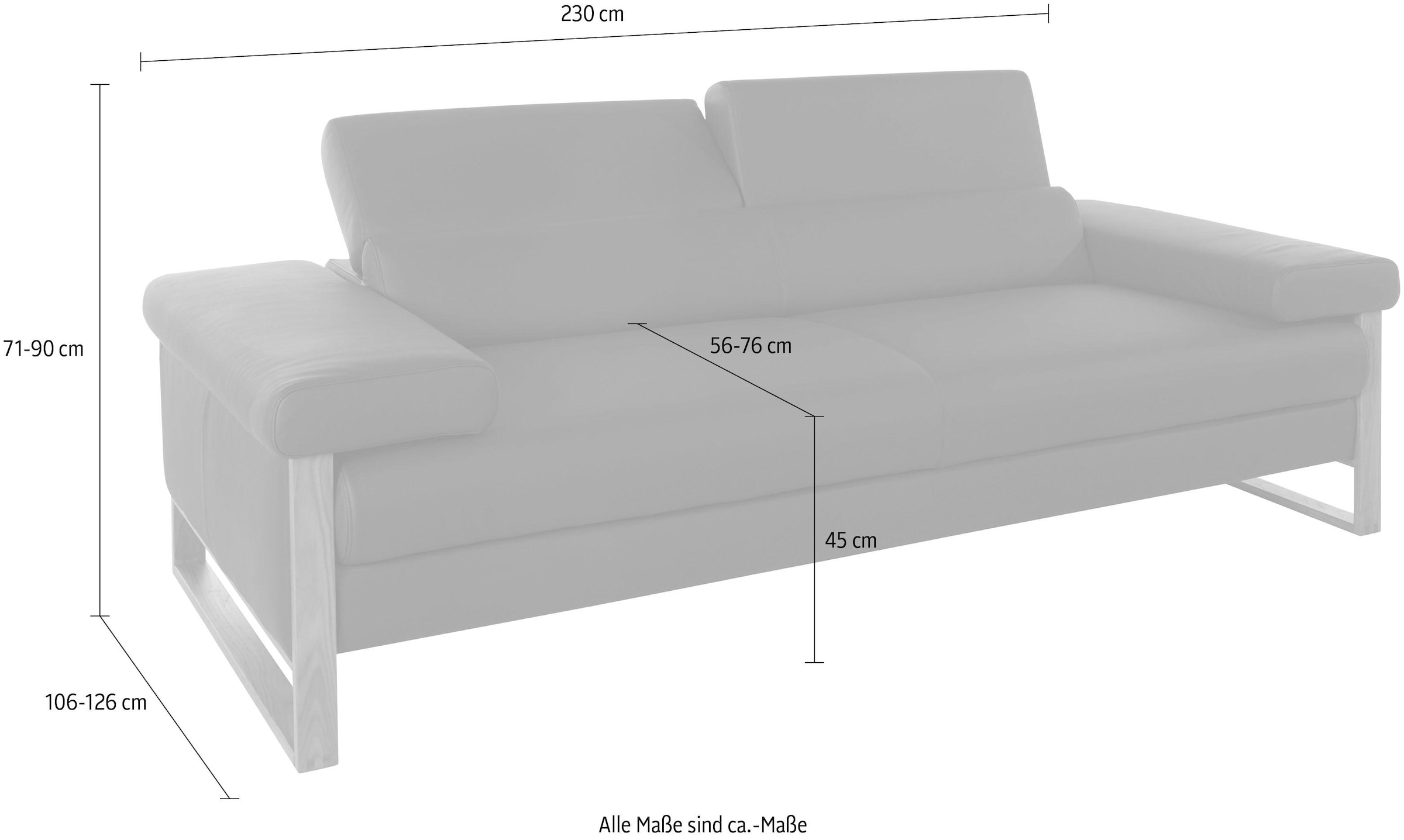 W.SCHILLIG 2,5-Sitzer »finn«, German Design Award 2016, Fußgestell Nussbaum  natur, Breite 230 cm auf Rechnung bestellen