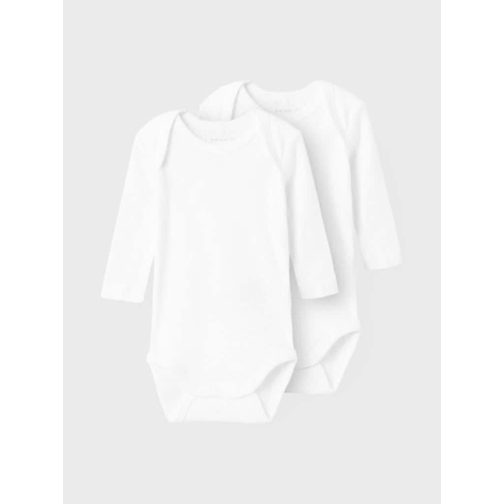 Name It Langarmbody »NBFBODY 2P LS WHITE NEEDLEDROP NOOS«, (Set, 2 tlg., 2er Set)