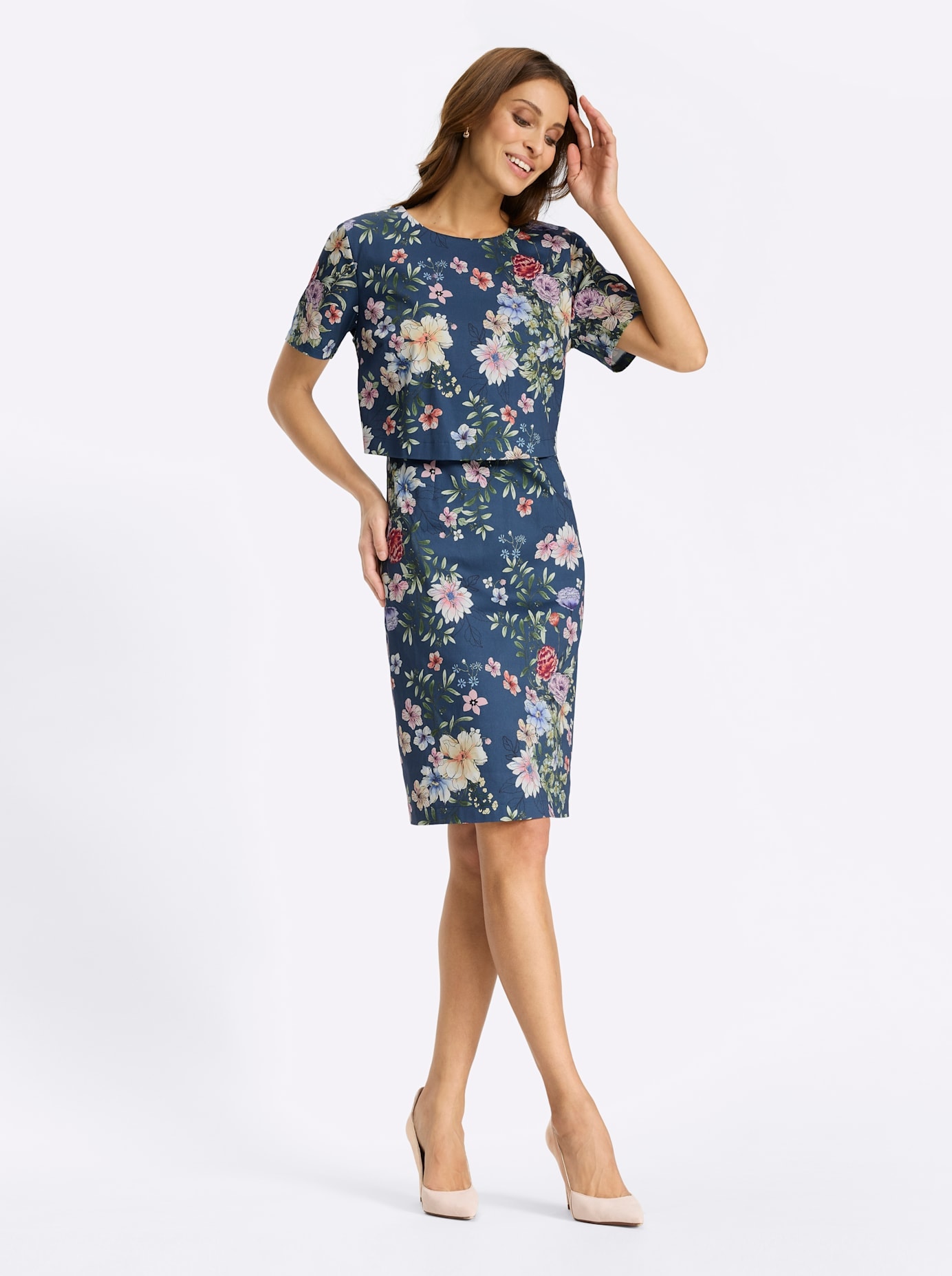 Lady Satinkleid »Druck-Kleid«