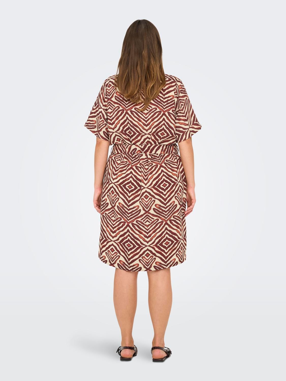 ONLY CARMAKOMA Sommerkleid »CARSHILLA 2/4 KNEE DRESS VIS AOP BS«