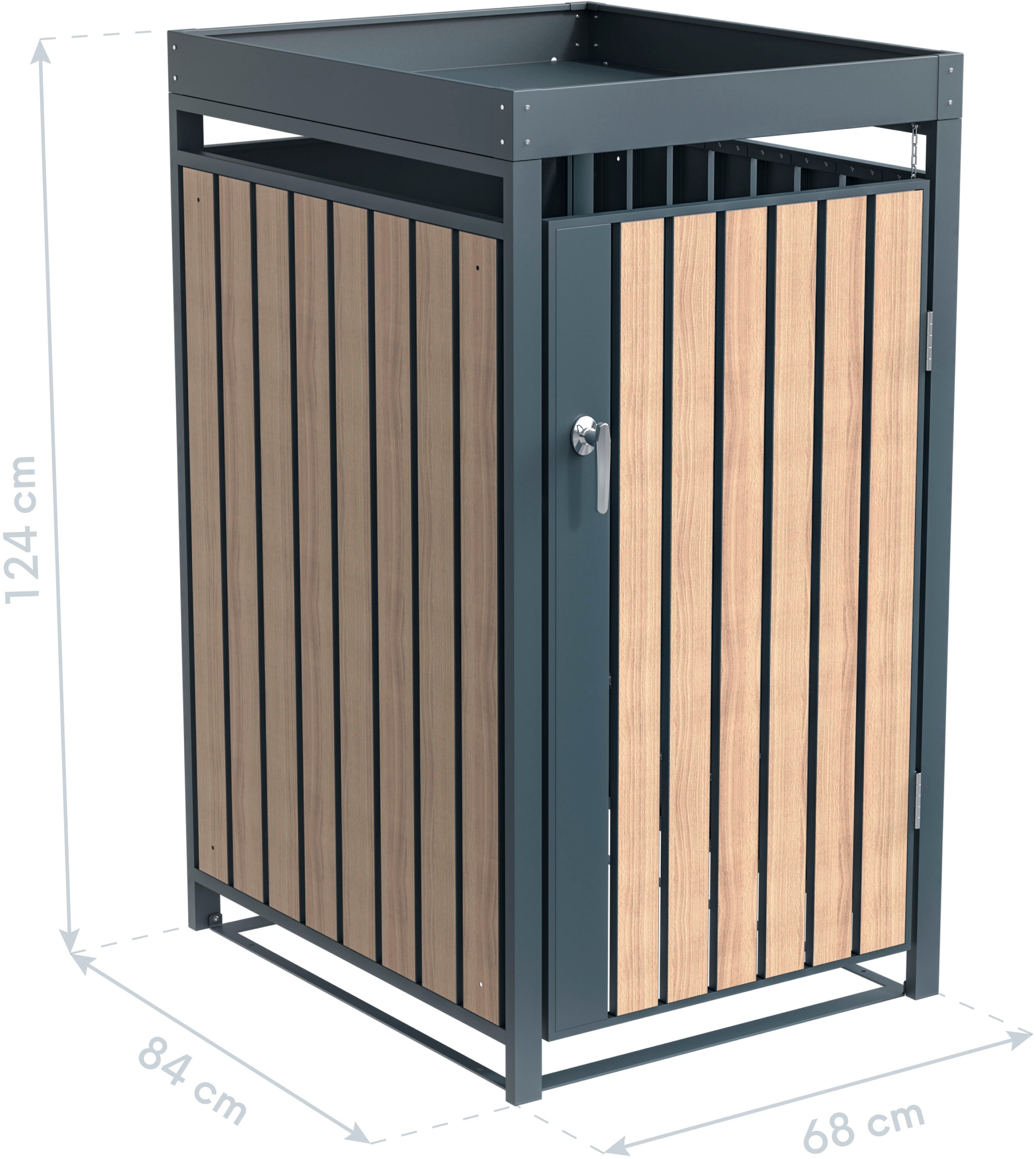 WESTMANN Mülltonnenbox »Planta« Platz für 1 Mülltonnen je 240 L, BxHxT: 68x84x124,5 cm