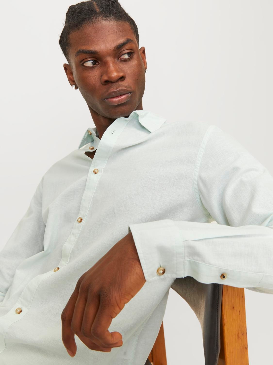 Jack & Jones Langarmhemd »JJESUMMER LINEN BLEND SHIRT LS SN«