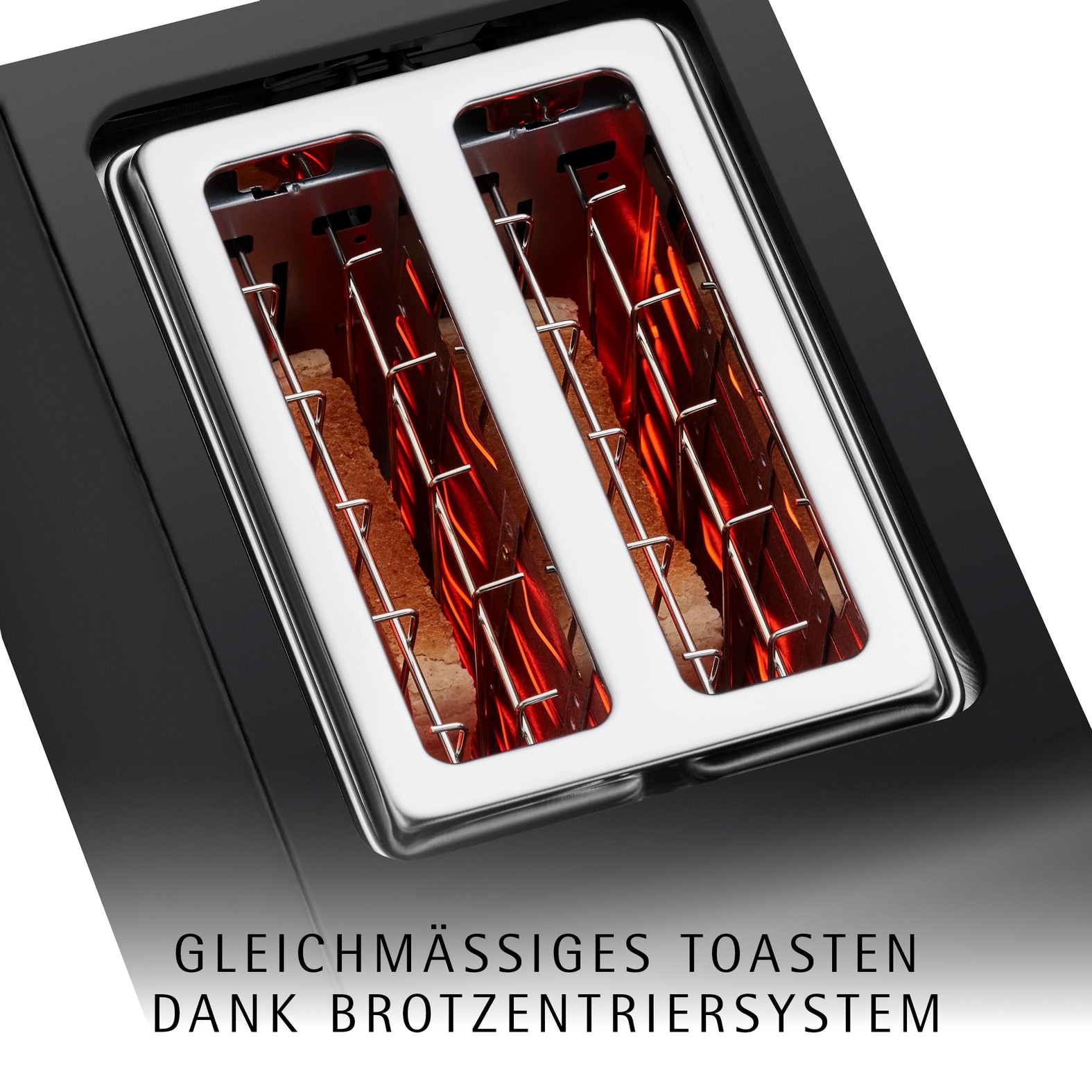 WMF Toaster »Stelio Edition Deep Black, 2-Scheiben-Toaster mit Brötchenaufsatz« 2 kurze Schlitze für 2 Scheiben 1050 W 7 Bräunungsstufen, Brotzentrierung, Krümelschublade, Cromargan Gehäuse