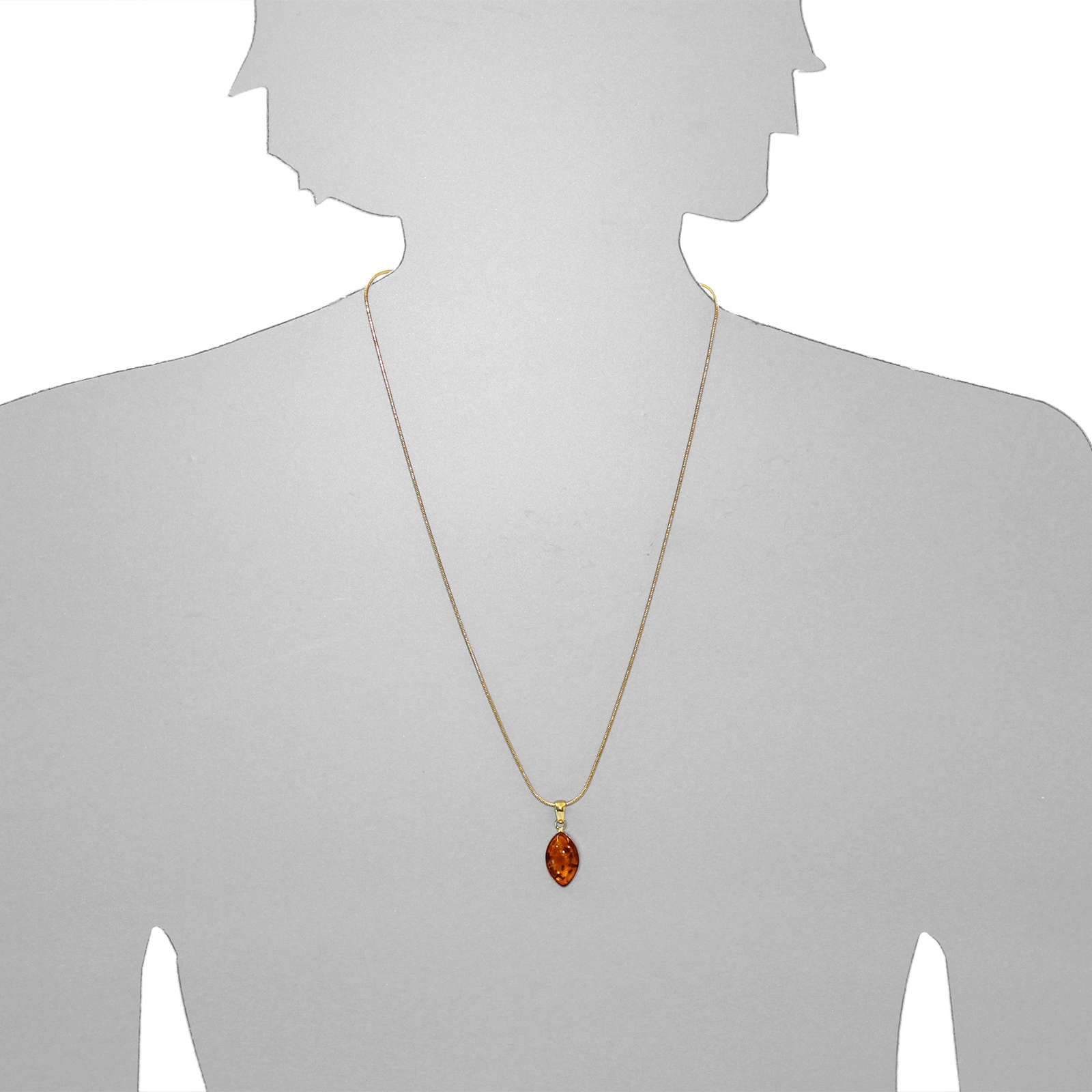 OSTSEE-SCHMUCK Kettenanhänger »- Macy - Silber 925/000, vergoldet - Bernstein«