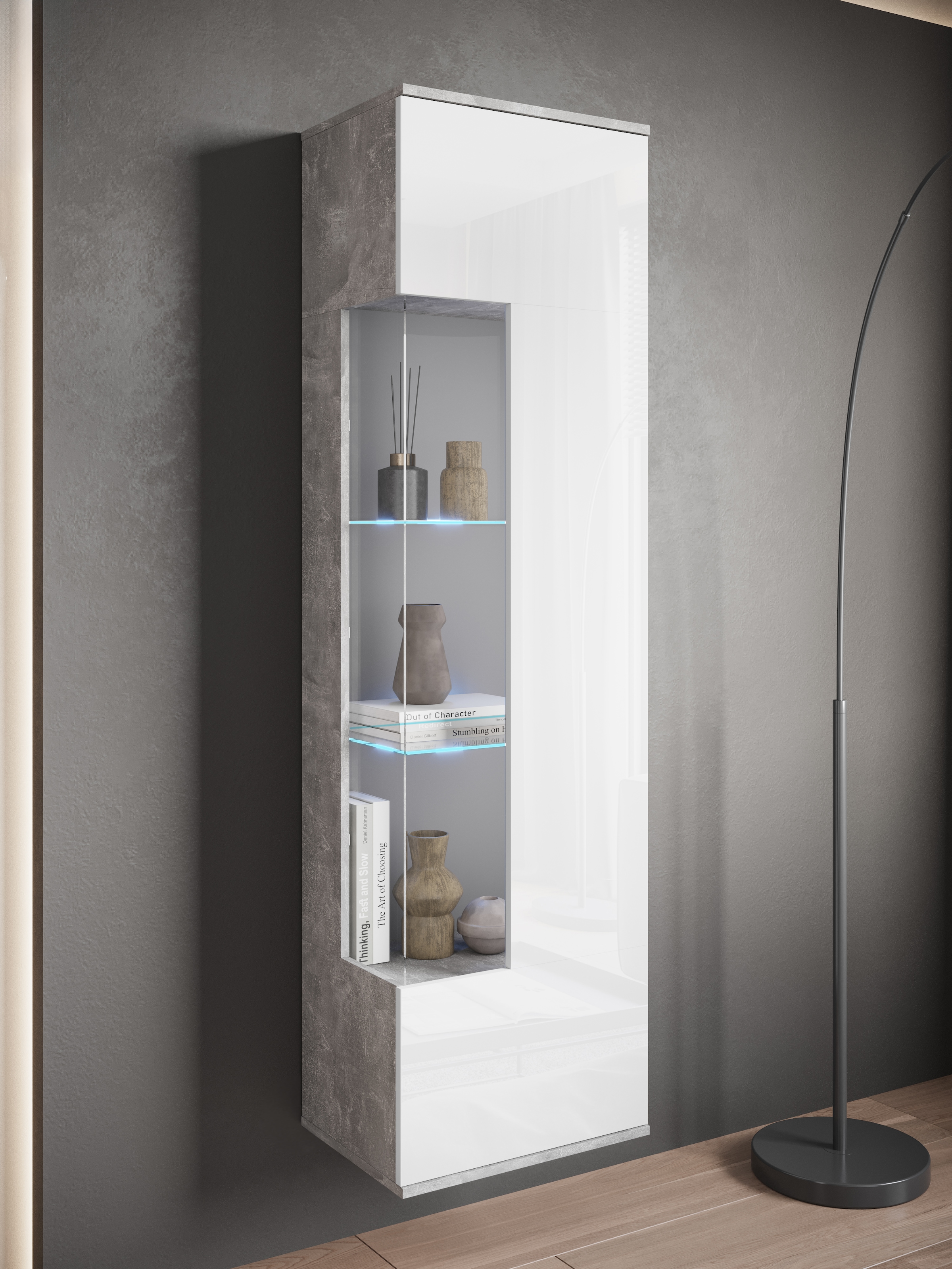 INOSIGN Vitrine »Kenia, stehend und hängend, Türanschlag wechselbar« 1 Stk. tlg. Vitrineschrank mit Glastüren 160 cm Höhe