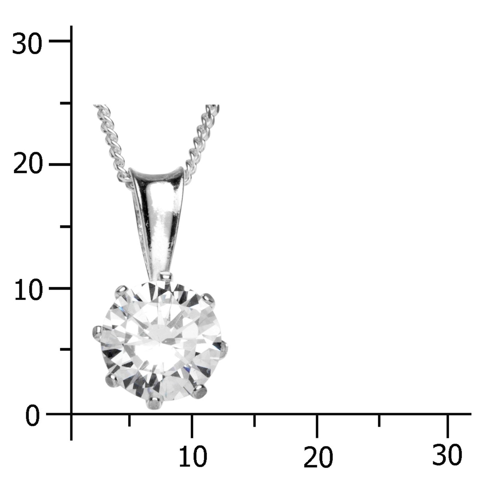 OSTSEE-SCHMUCK Kette mit Anhänger »- Folina 9 mm - Silber 925/000 - Zirkonia«