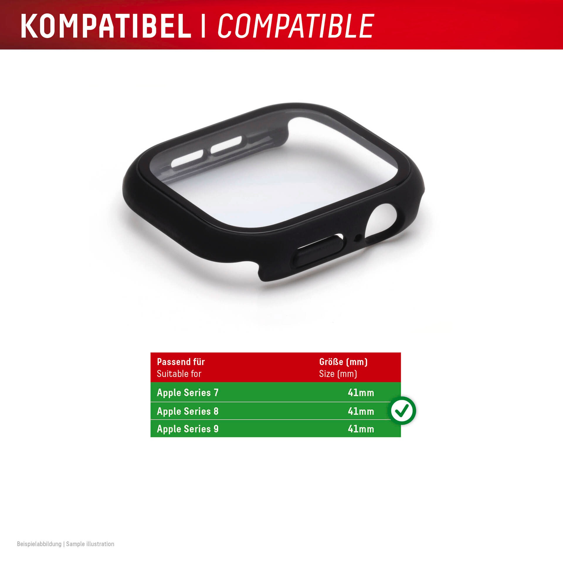 Displex Displayschutzglas »Smartwatch Glass All-In-One Protector Full Body«, für Apple Watch Series 7 41 mm-Apple Watch Series 8 41 mm-Apple Watch Series 9 41 mm, Displayschutzfolie, Schutzfolie, Bildschirmschutz, kratz- & stoßfest