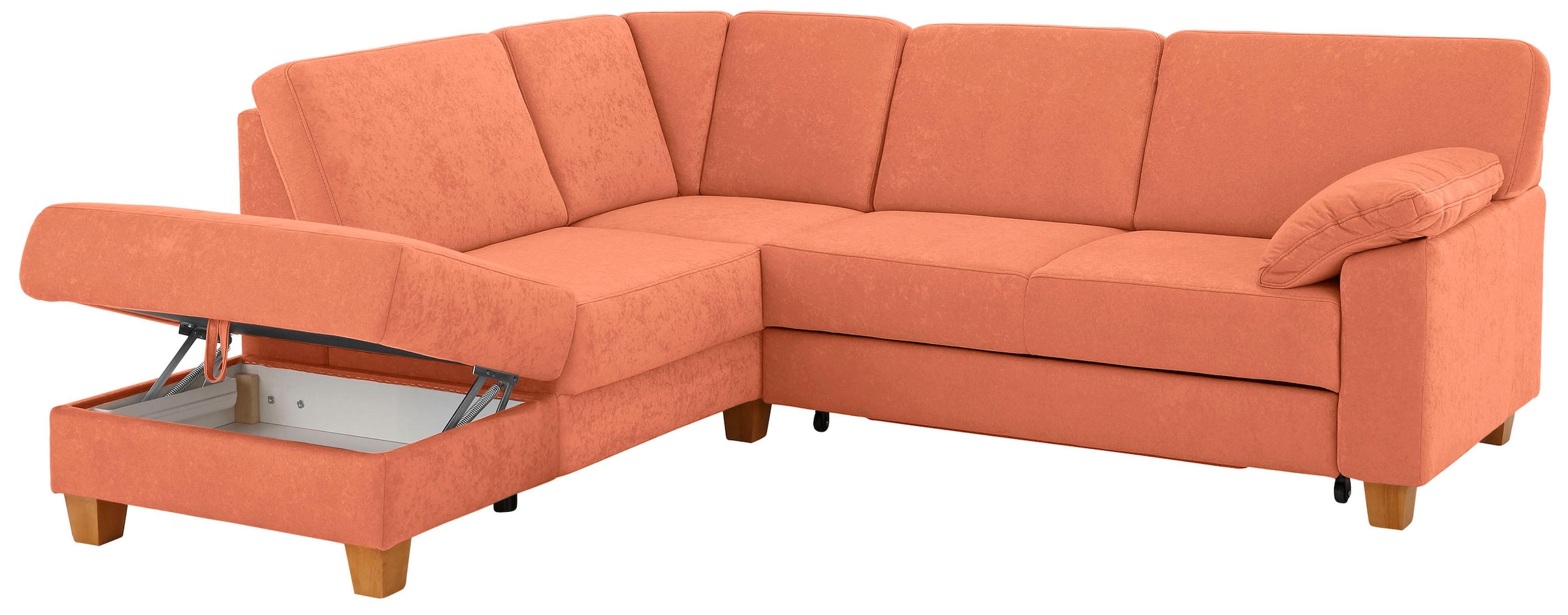 Home affaire Ecksofa »Belfort L-Form«, mit Federkern, wahlweise mit Bettfunktion und Stauraum