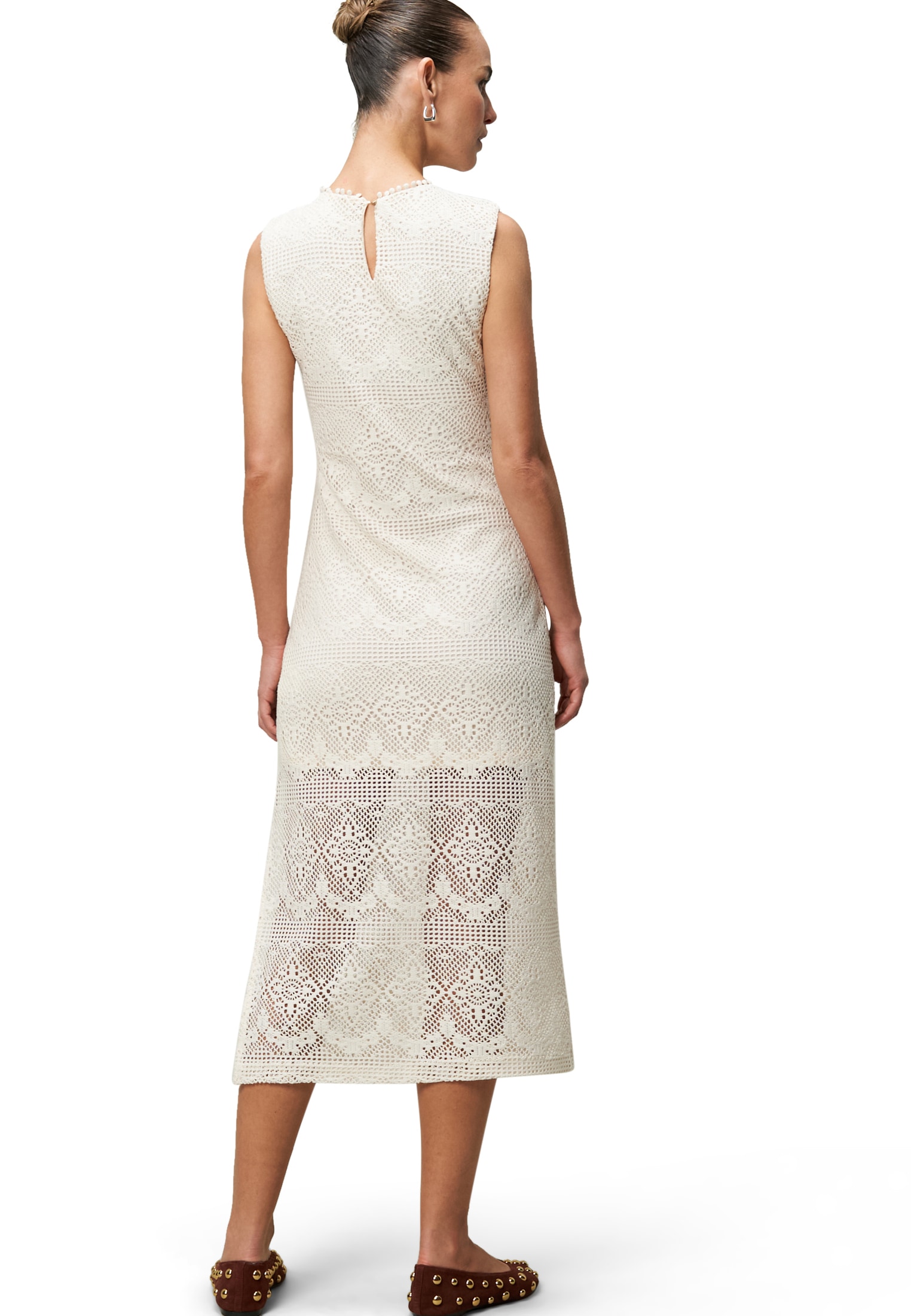 Zero Midikleid »Midikleid mit Spitzenbesatz«