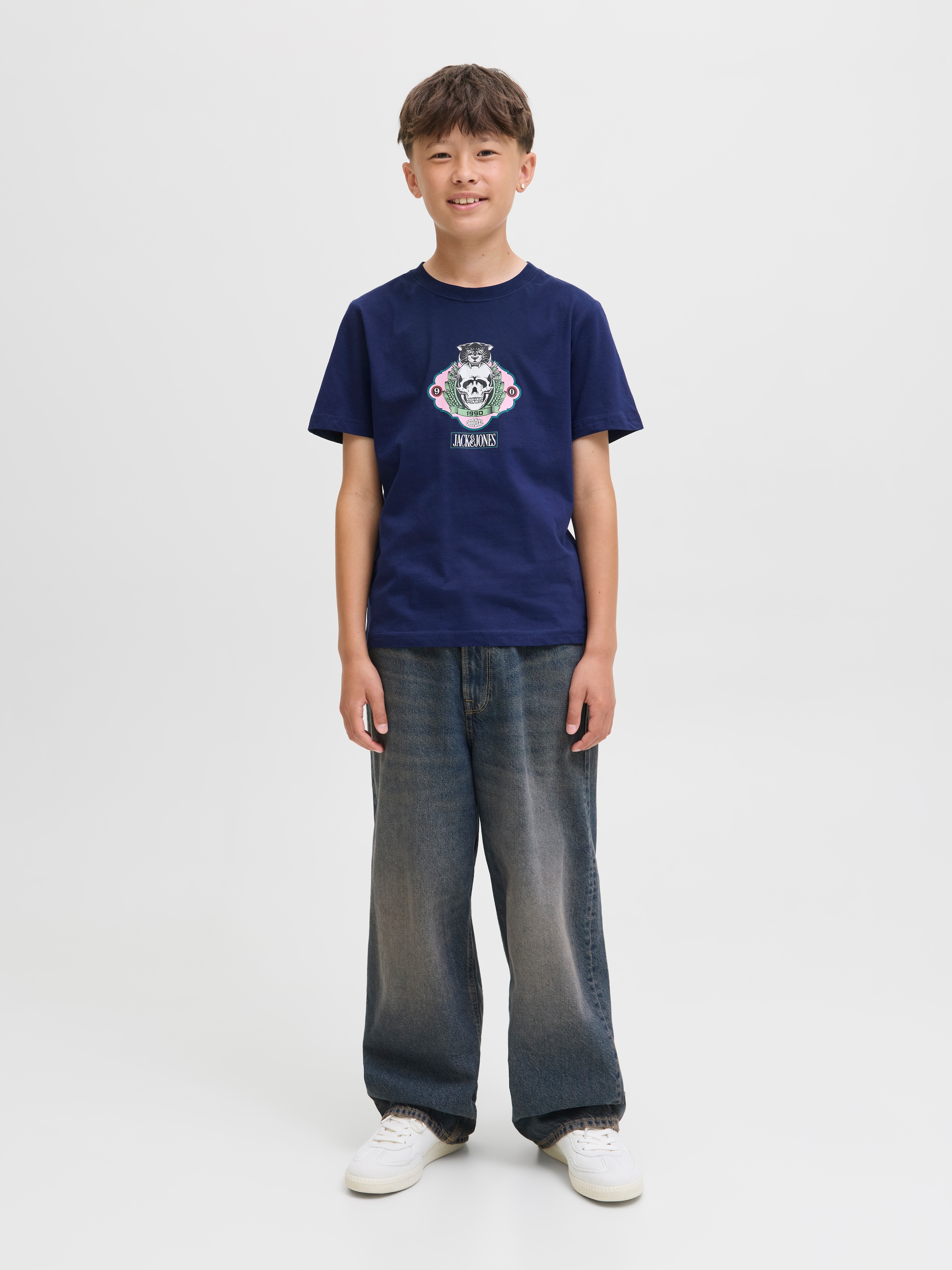 Jack & Jones Junior T-Shirt »JORSKULL NATURE TEE SS CREW NECK SN JNR«