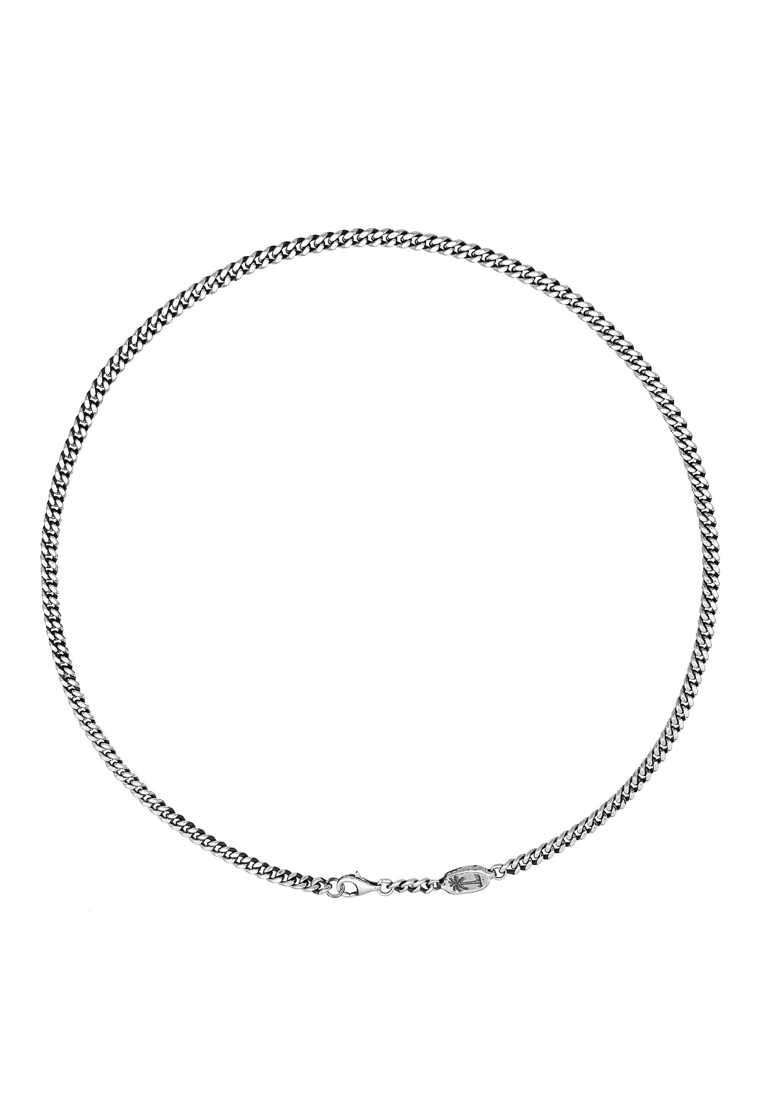 HAZE & GLORY Silberkette »Halskette Panzerkette Palme Basic 925 Silber«