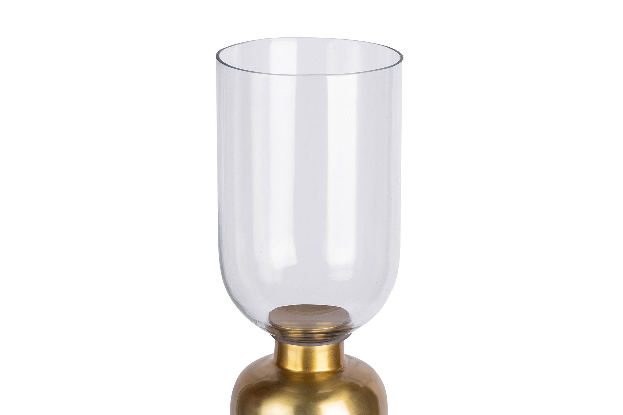 Kayoom Kerzenhalter »Bodenkerzenhalter Shanti 225«, Bodenkerzenhalter aus Metall, Marmor-Sockel, Windlicht aus Glas