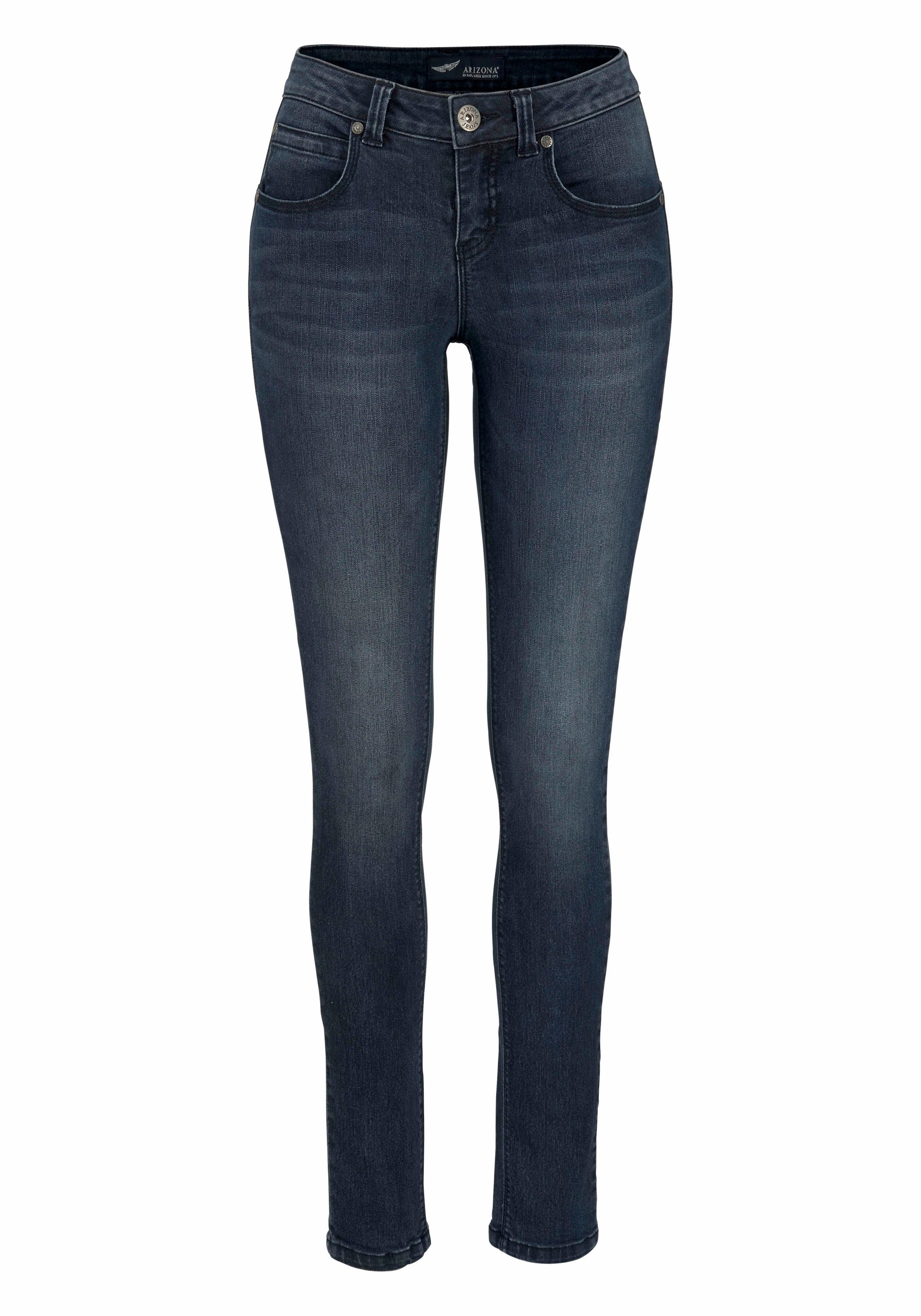 Arizona Skinny-fit-Jeans »Shaping«, skinny Passform, normale Leibhöhe, in Stretch-Qualität, Used-Look