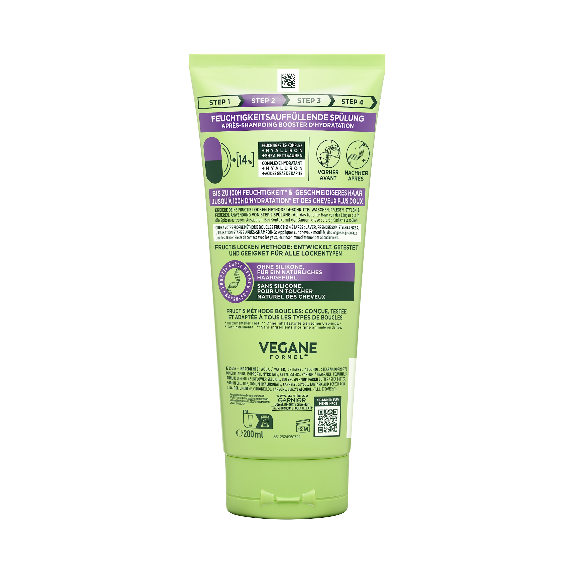 GARNIER Haarspülung »Garnier Fructis Locken Methode Spülung 6er Packung«