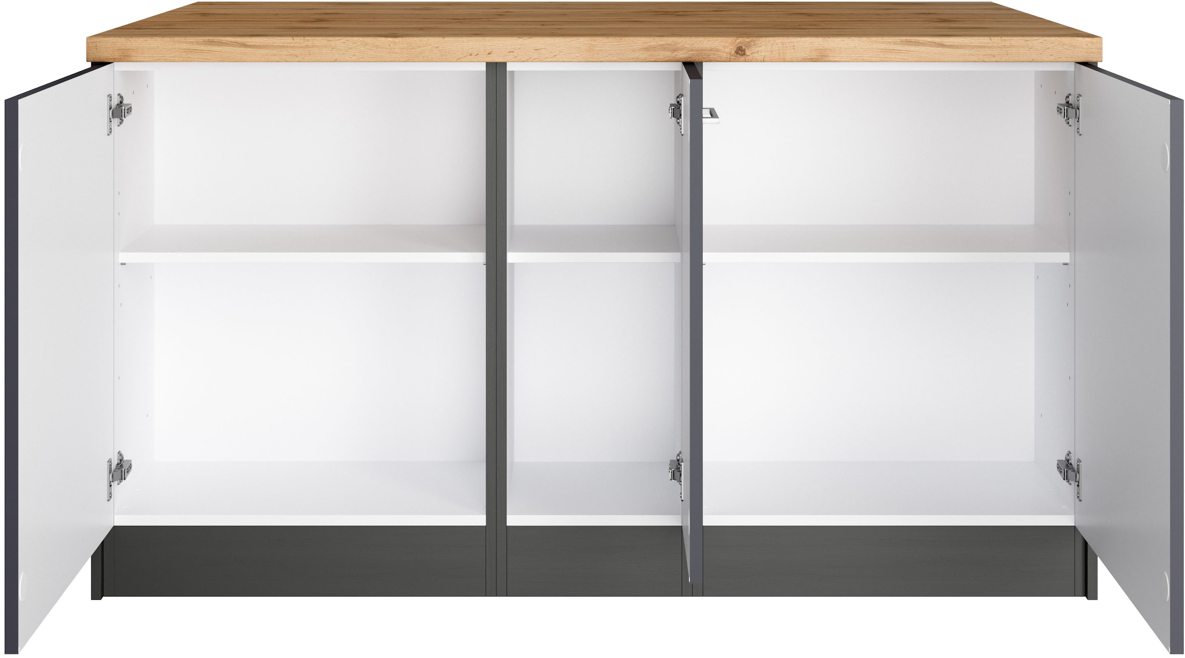 KOCHSTATION Kücheninsel »KS-Milan«, Stellmaß 153/100 cm, viel Stauraum, Lebensmittelpunkt: Küche