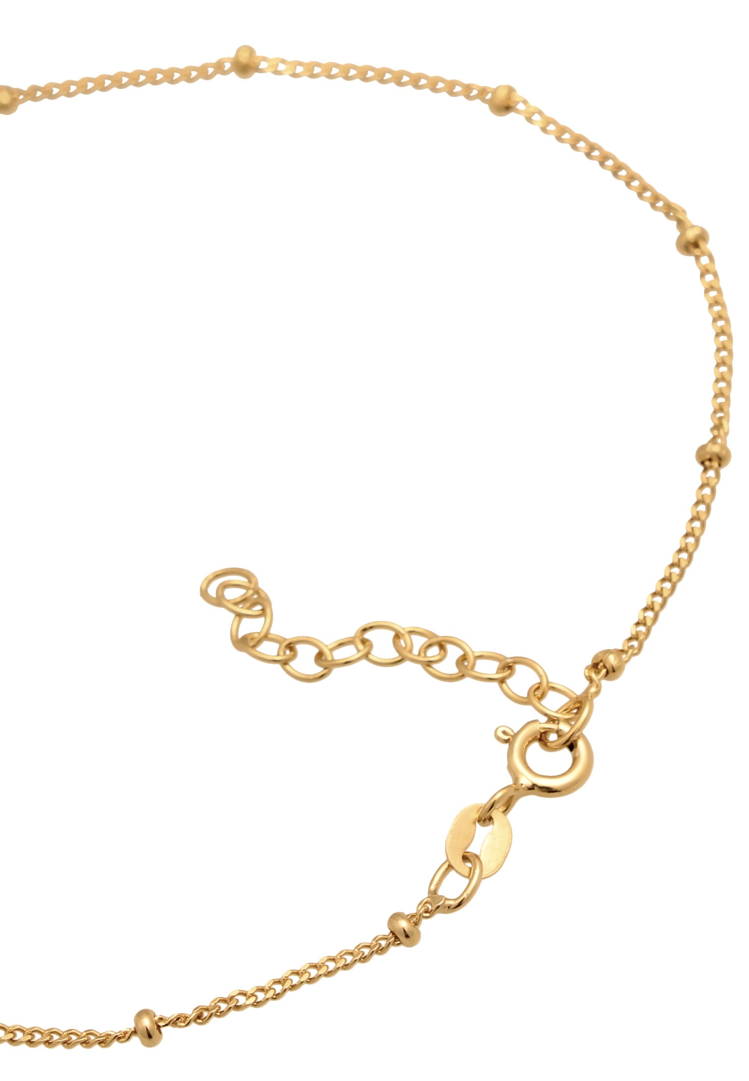 Elli Fußkette »Fußschmuck Kugelkette Herz Emaille 925 Silber«