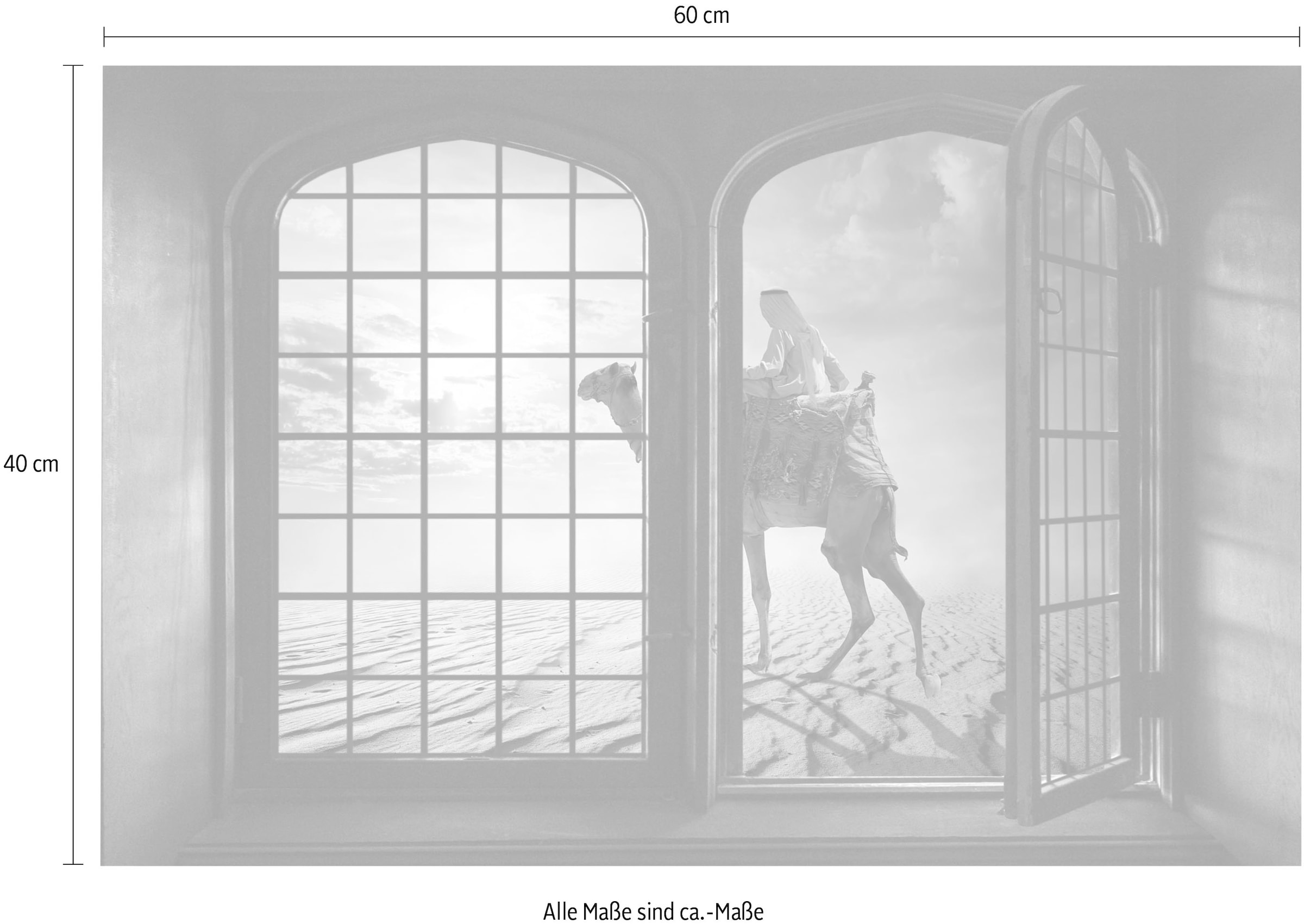 queence Wandsticker »Kamel« Wandsticker, Wandbild, selbstklebend, 3D, Fenster