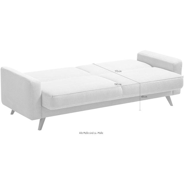 exxpo - sofa fashion 3-Sitzer »Samso«, Inklusive Bettfunktion und  Bettkasten bequem kaufen