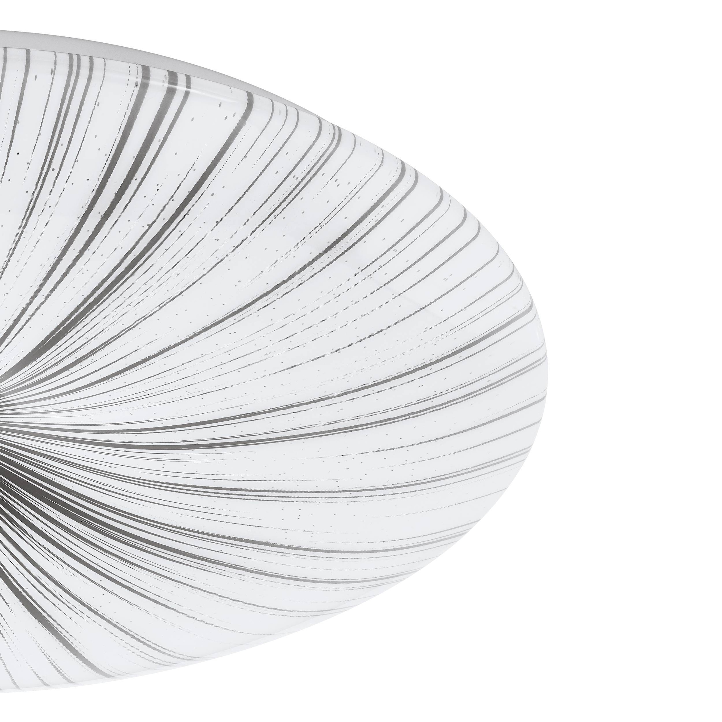 EGLO Deckenleuchte »Nieves Deckenlampe, Flurlampe Metall und Kunststoff, Kristalleffekt« LED-Modul 1 Stk. Warmweiß Wand-/Deckenleuchte - H7 x Ø51 cm - weiß - 8X4,4W inkl.