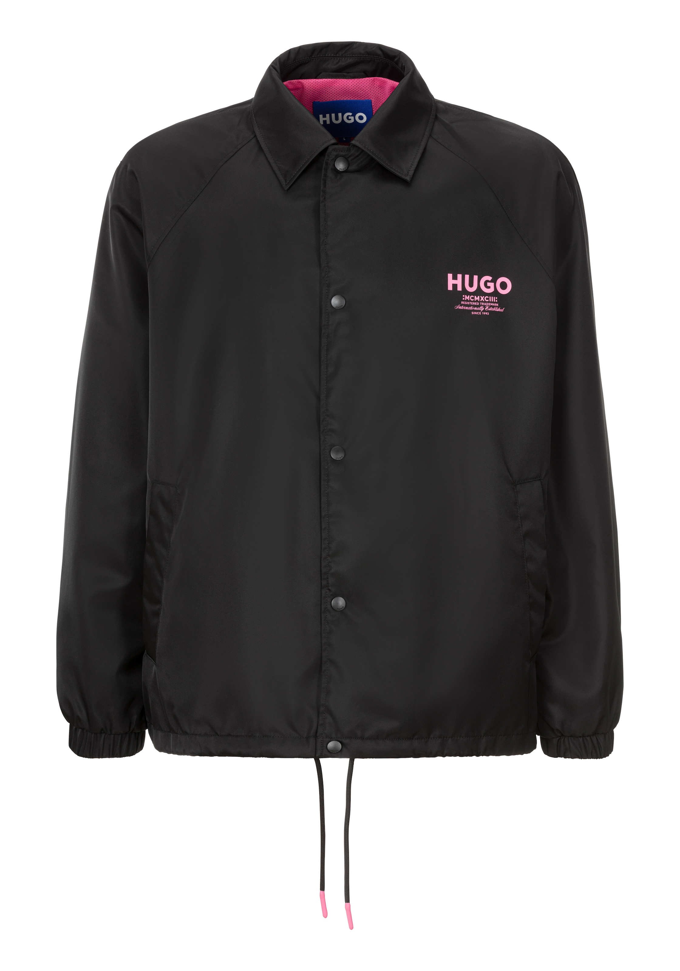 HUGO Blue Funktionsjacke »Biyo2521«, Overshirt mit kontrastfarbenen Druck