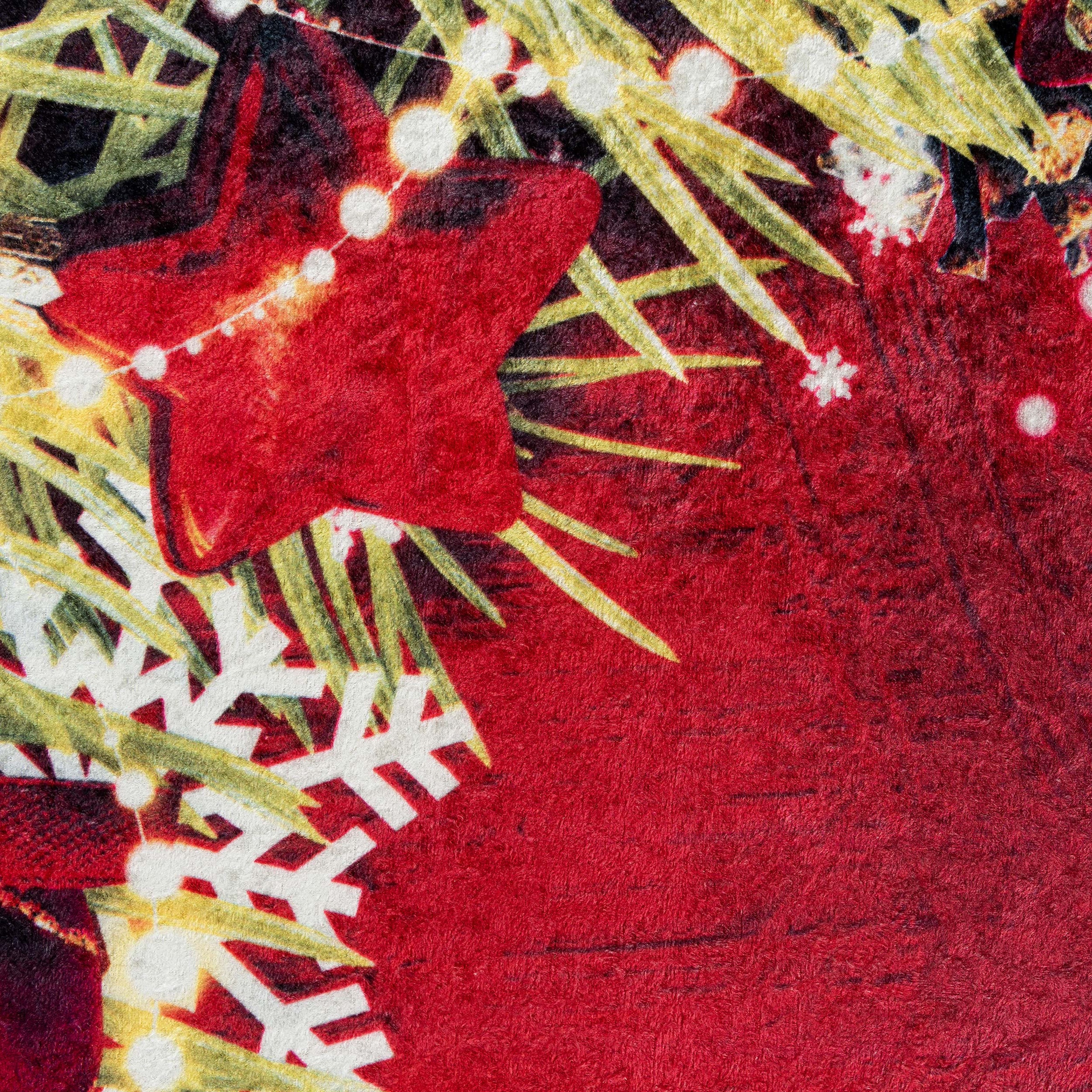 Sehrazat Teppich »Christmas 1225«, rechteckig, 5 mm Höhe, Weihnachten, waschbar, Unterlage Weihnachtsbaum
