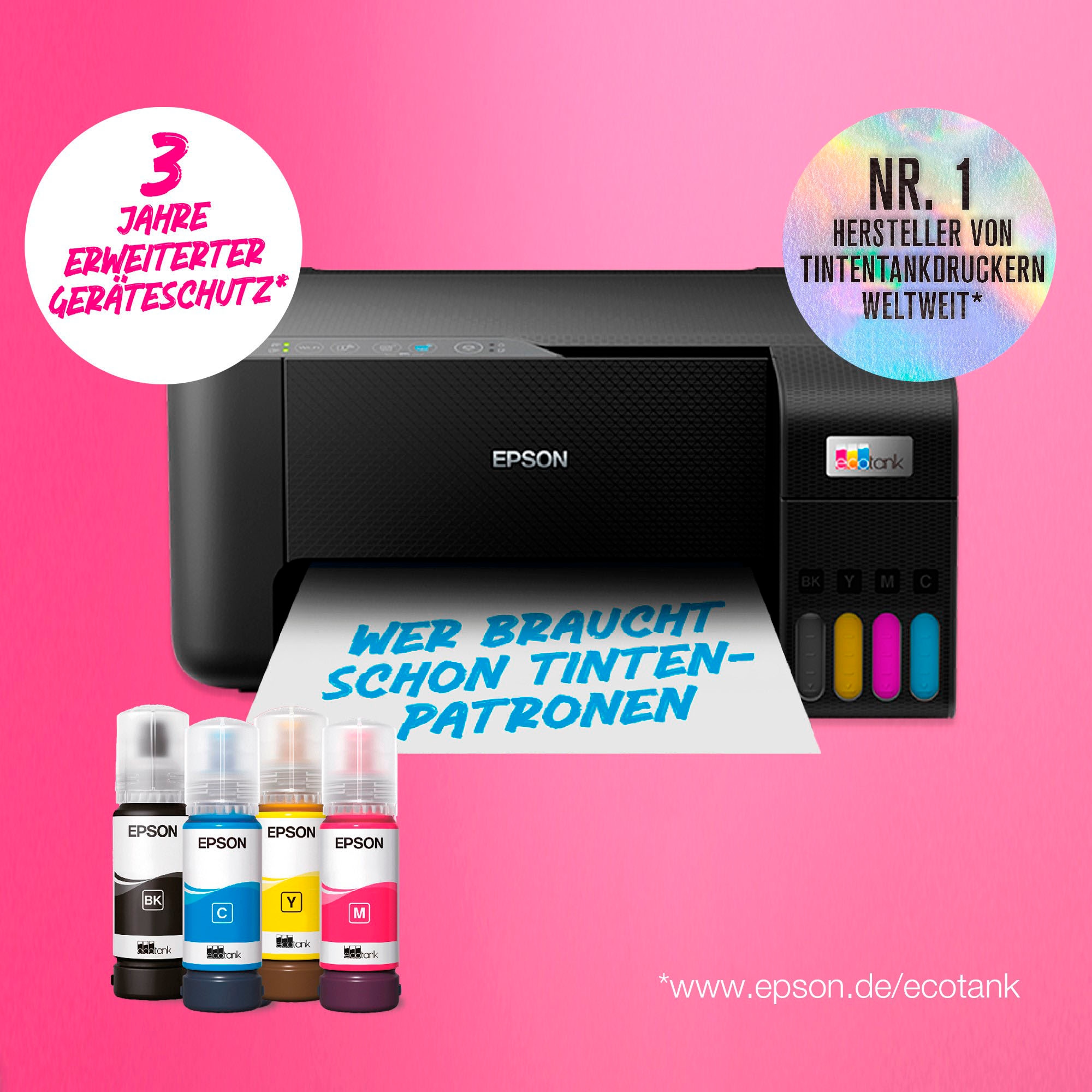 Epson Multifunktionsdrucker »EcoTank ET-2862«, Einfaches, unkompliziertes Tintentanksystem zum Nachfüllen