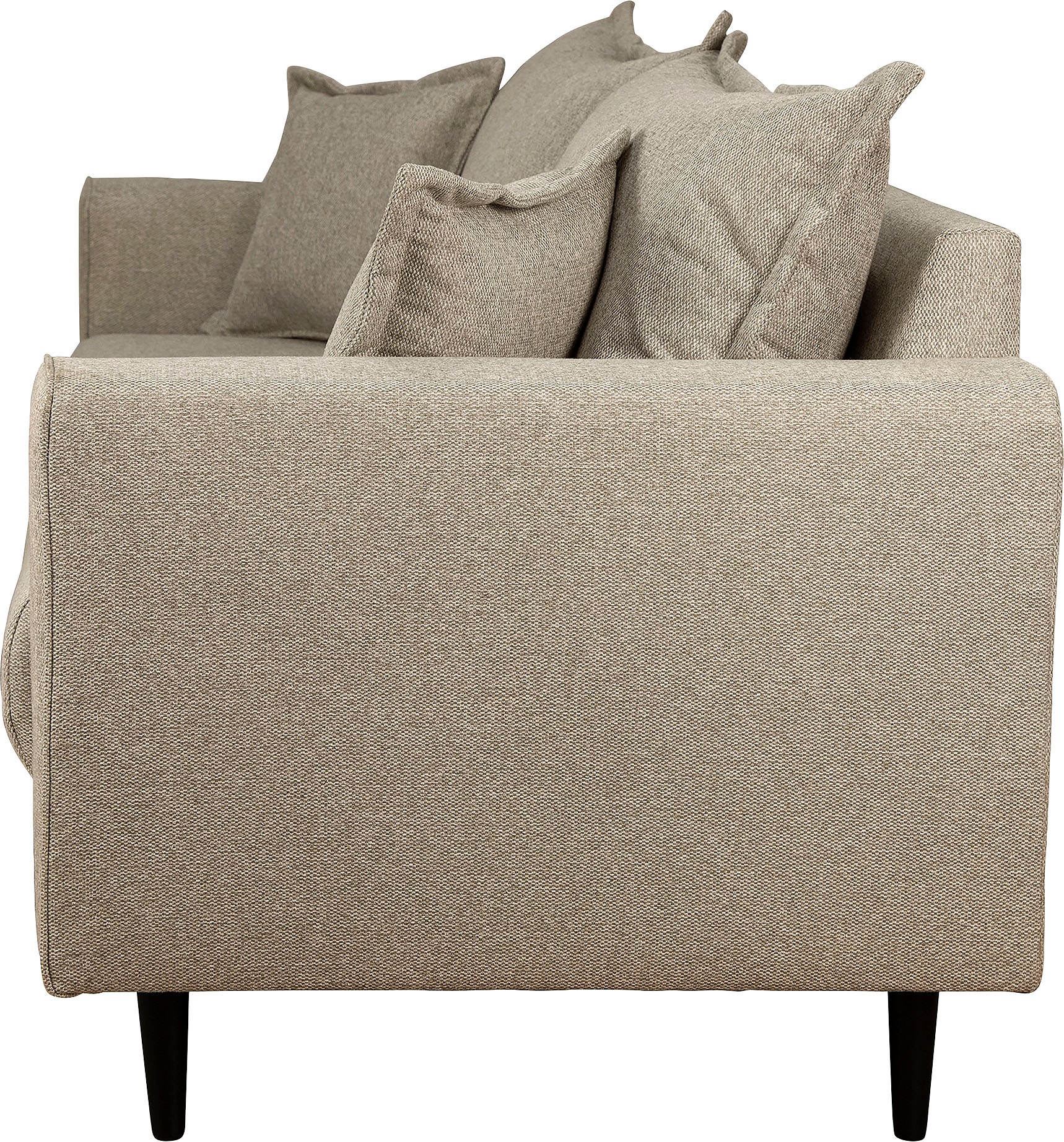 Home affaire 3-Sitzer »VEYRAS, hoher Sitzkomfort, Maße B/T/H: 212/84/76 cm«, mit Wellenunterfederung, incl. Rückenkissen und Zierkissen