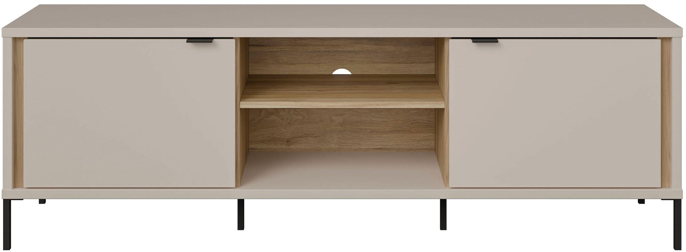 FORTE TV-Board »Forte Seravel TV Schrank 160, Elegantes Lowboard, Beleuchtung optional« B/H/T 158,8/52/41,5 offener Stauraum