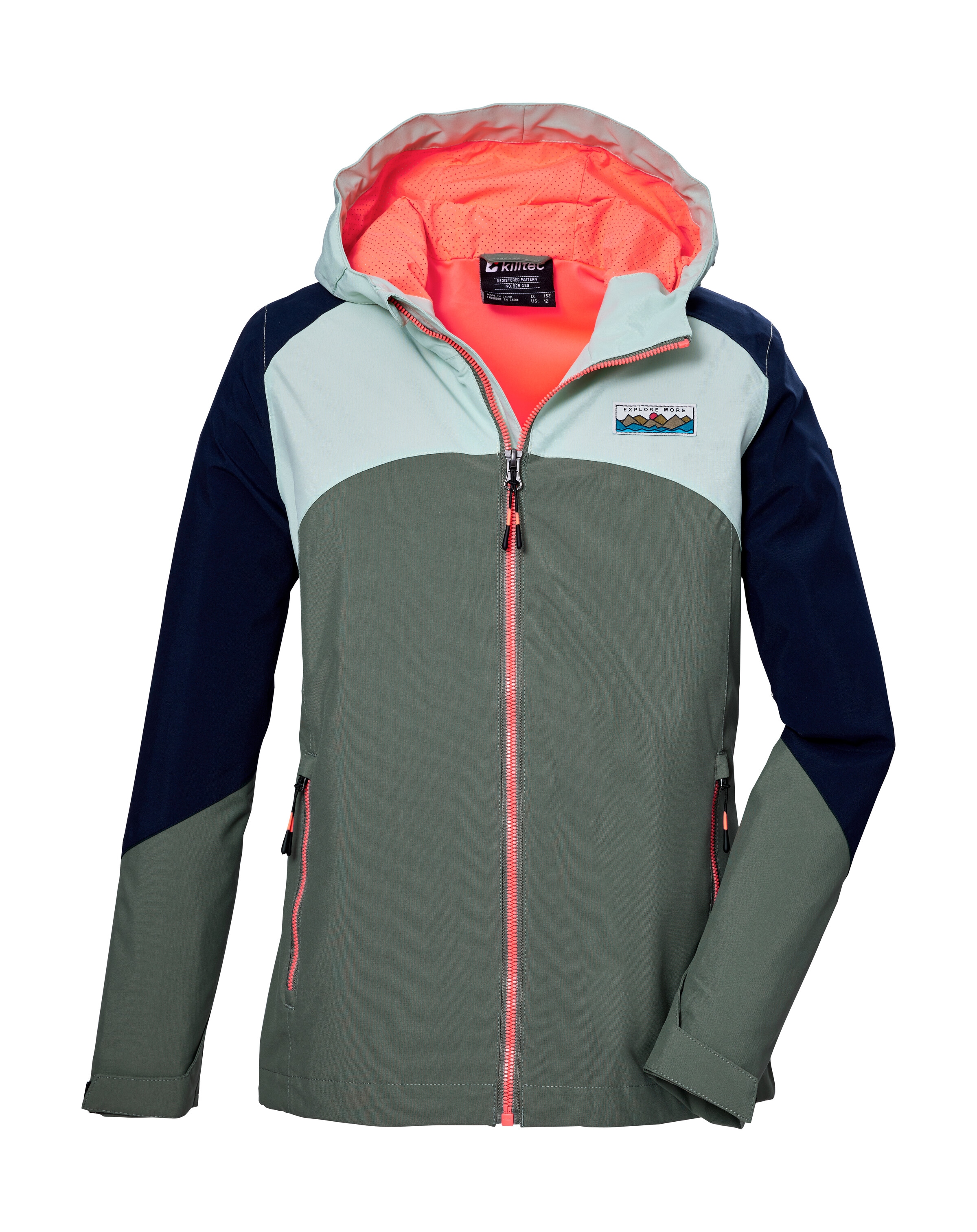 Killtec Funktionsjacke »KOS 150 GRLS JCKT« Wind- und wasserdichte Kinderjacke mit verstellbarer Kapuze