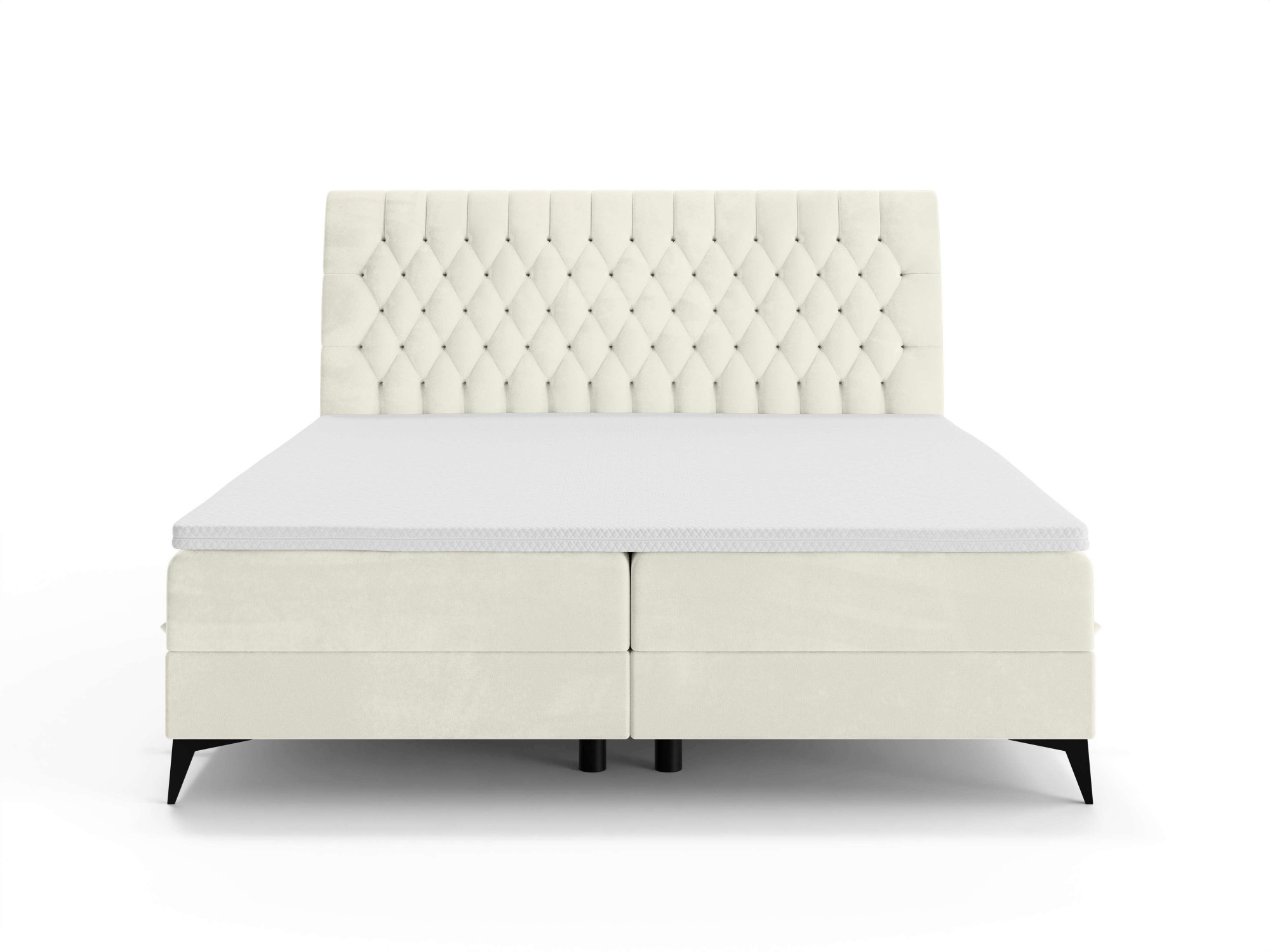 Leonique Polsterbett »SYDNEE mit Matratze und Topper, in 2 Breiten (160 und 180 cm)«, Boxspringbett mit Kopfteil, Bettkasten, Matratze (BFK/TFK) und Topper