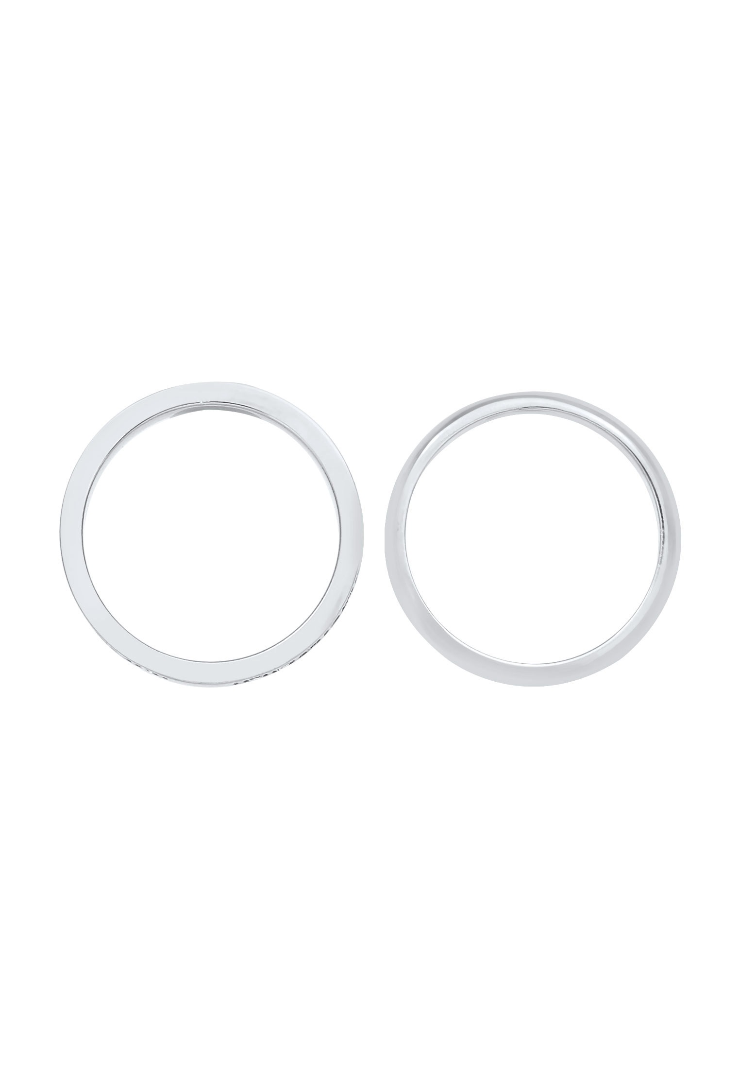 Elli Ring-Set »Ring Kristalle Memoire Bandring Basic (2 tlg.) 925 Sterling Silber«