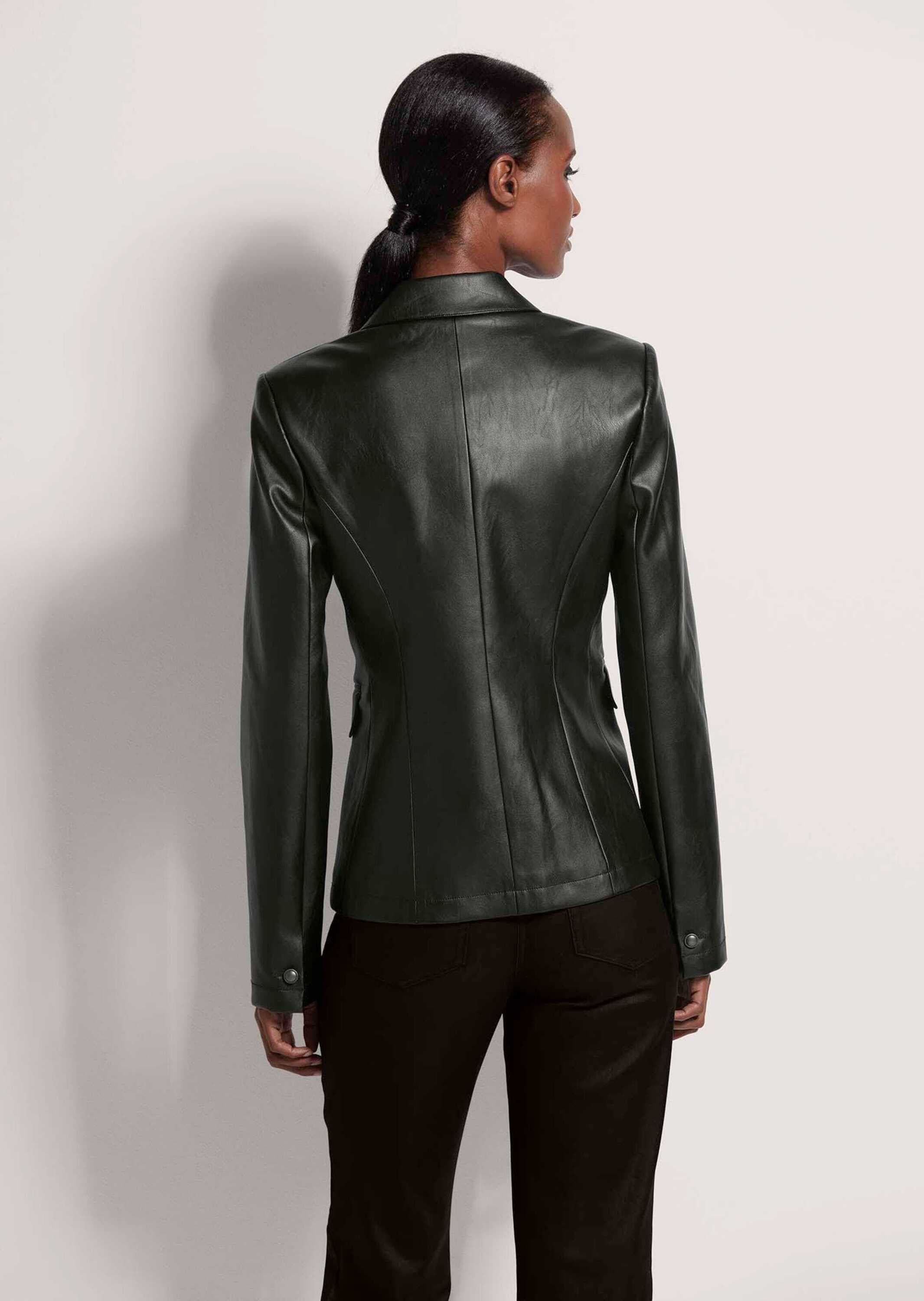 MADELEINE Jackenblazer »Lederblazer Blazer aus Leder-Imitat«
