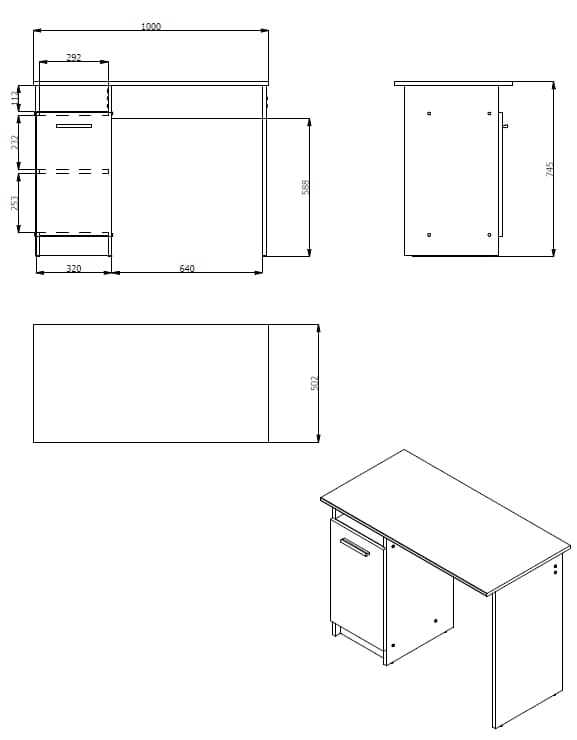 INOSIGN Schreibtisch »Rey« zeitlos schlicht, gut geeignet für das Home office