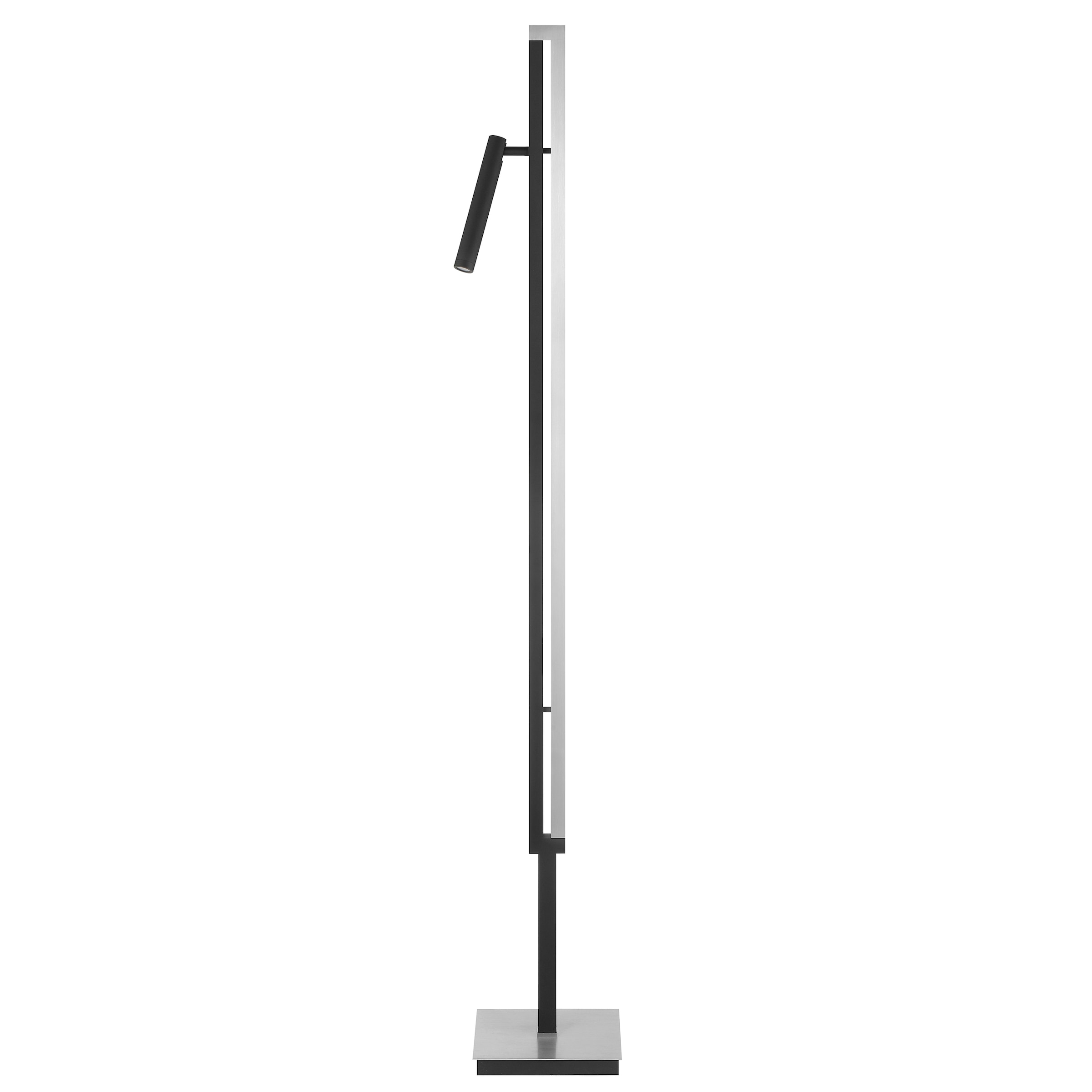 lumiCouture LED Stehlampe »Pulse« LED-Modul 1 Stk. Warmweiß 150 x 22 x 16 cm, 2700 lm, 2700 K, gebürstetes Aluminium/schwarz