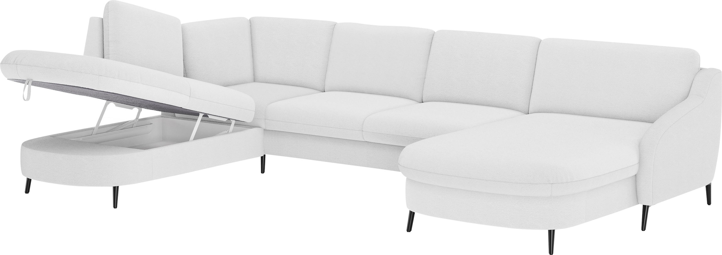 sit&more Wohnlandschaft »Soul U-Form«, wahlweise mit Bettfunktion und Bettkasten oder Schubkasten