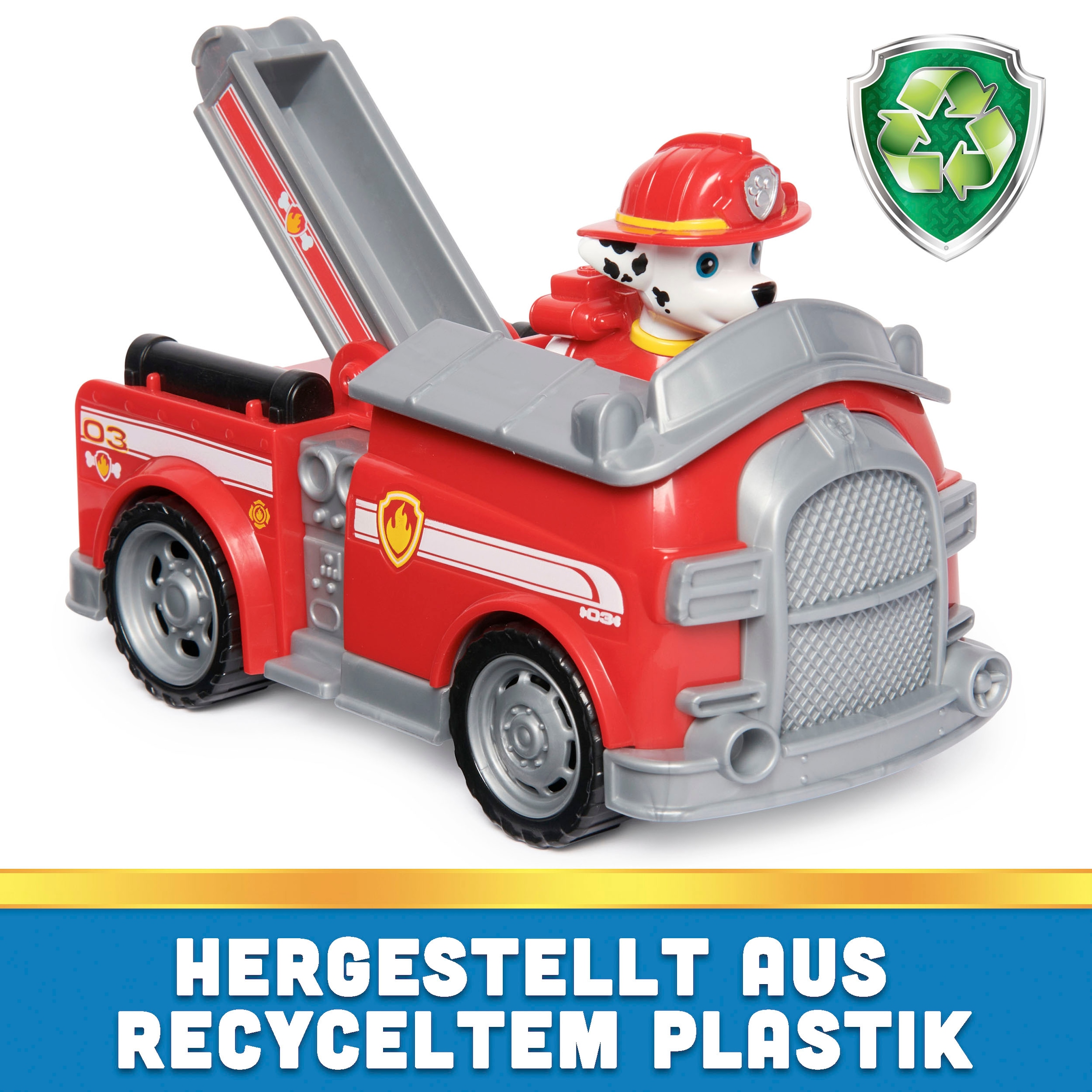 Spin Master Spielzeug-Auto »Paw Patrol - Sust. Basic Vehicle Marshall«, zum Teil aus recycelten Material