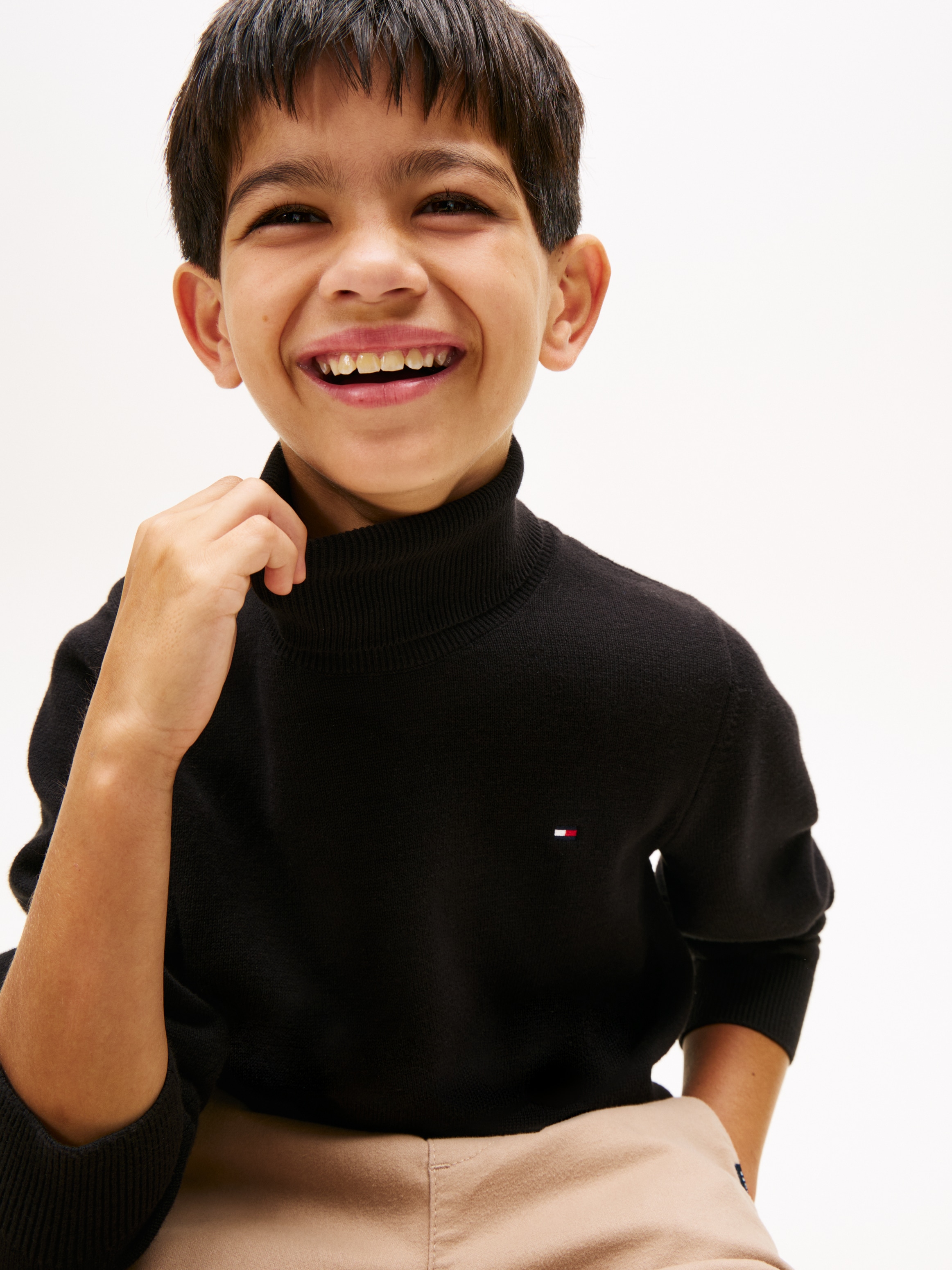 Tommy Hilfiger Strickpullover »COTTON TURTLE NECK SWEATER«, Kinder bis 16 Jahre
