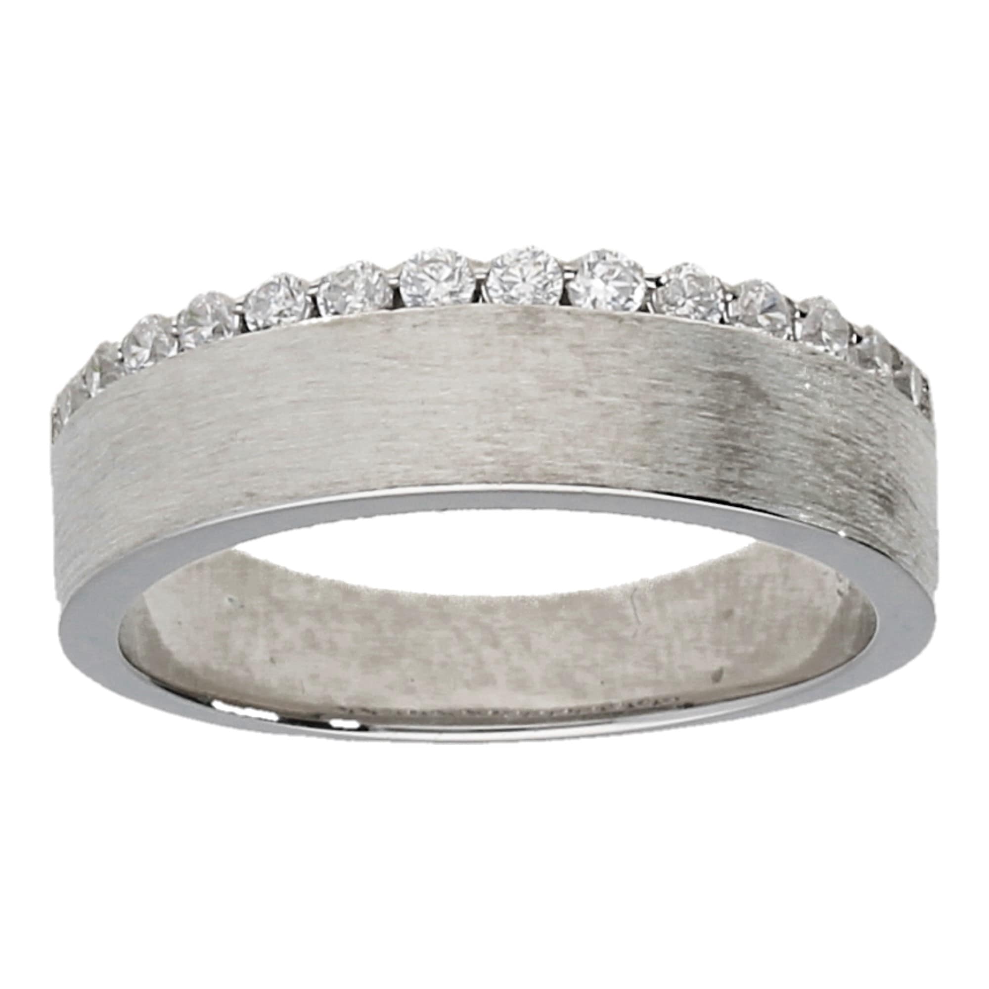 Silberring »Ring elegant, matte Schiene«