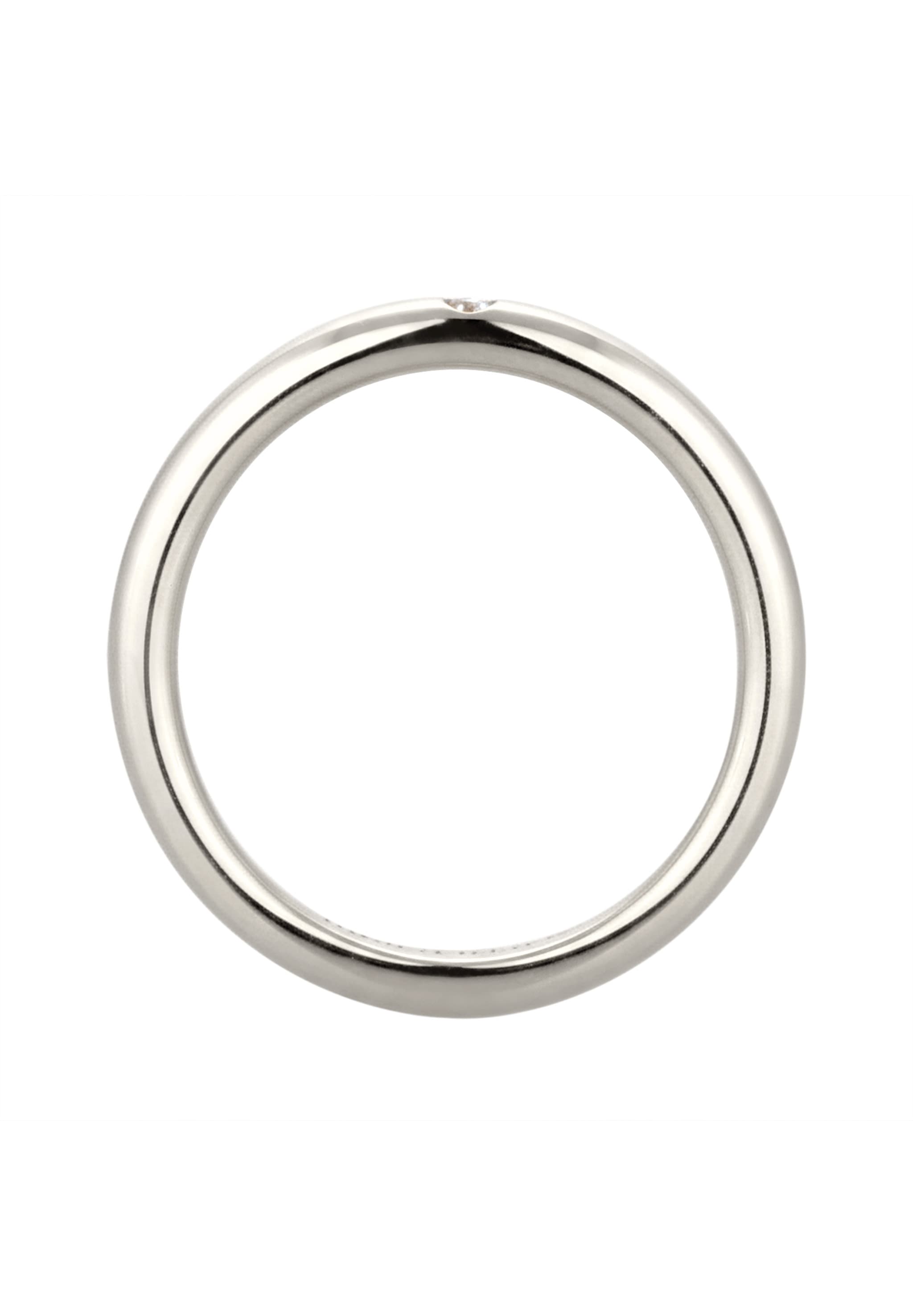 Elli Silberring »Ring Bandring mit Kristallen von Swarovski® Weiß 925 Sterling Silber«