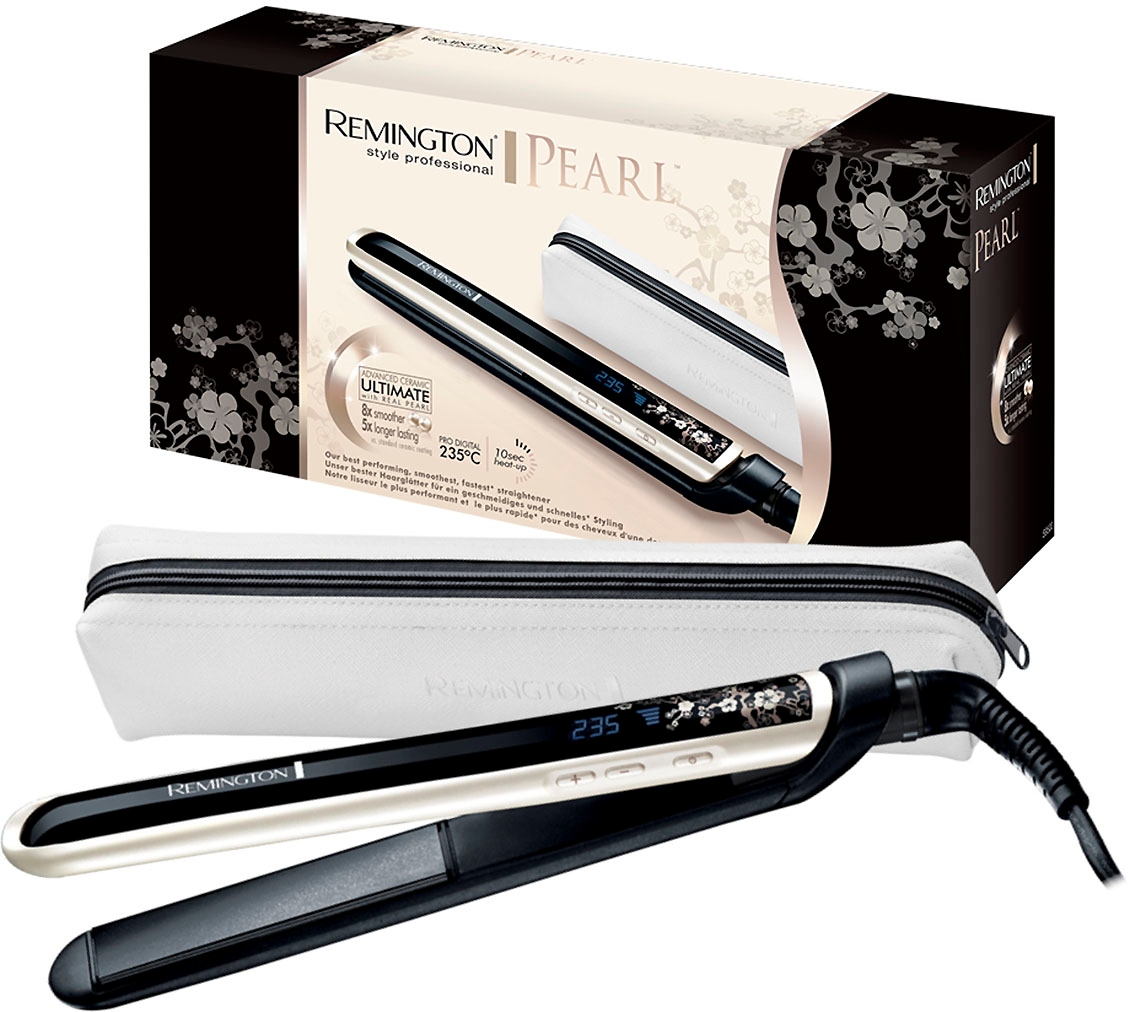 Remington Glätteisen »Pearl S9500«, Keramik, Professionell, Keramikbeschichtung mit echten Perlen, LCD display