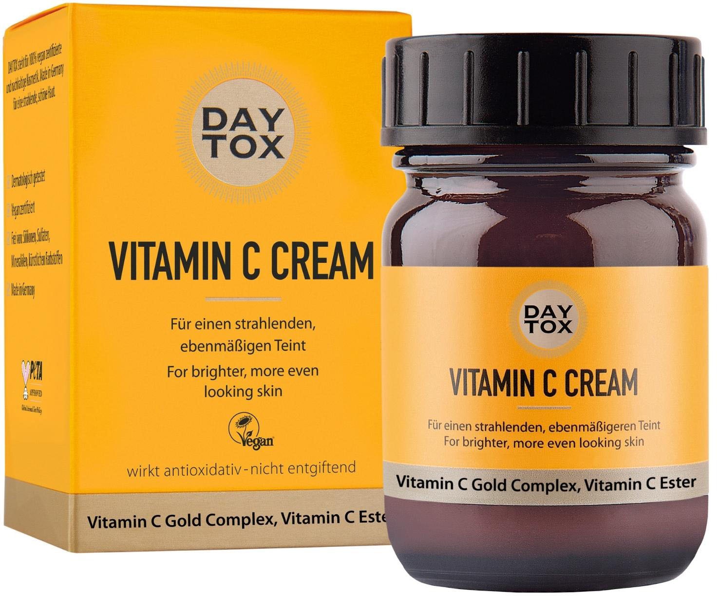 DAYTOX Gesichtspflege »Vitamin C Cream«, Reduziert dunkle Flecken, hilft bei Unreinheiten und Akne, pflegend.